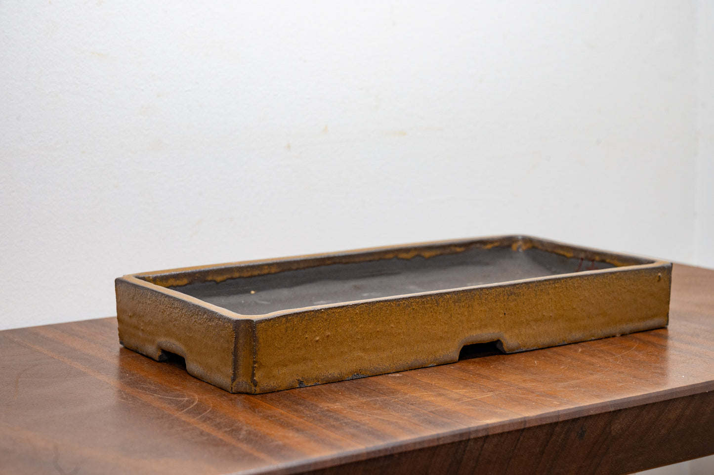 Venus Brown Shallow Rectangular Ceramic Bonsai 29cm Dish