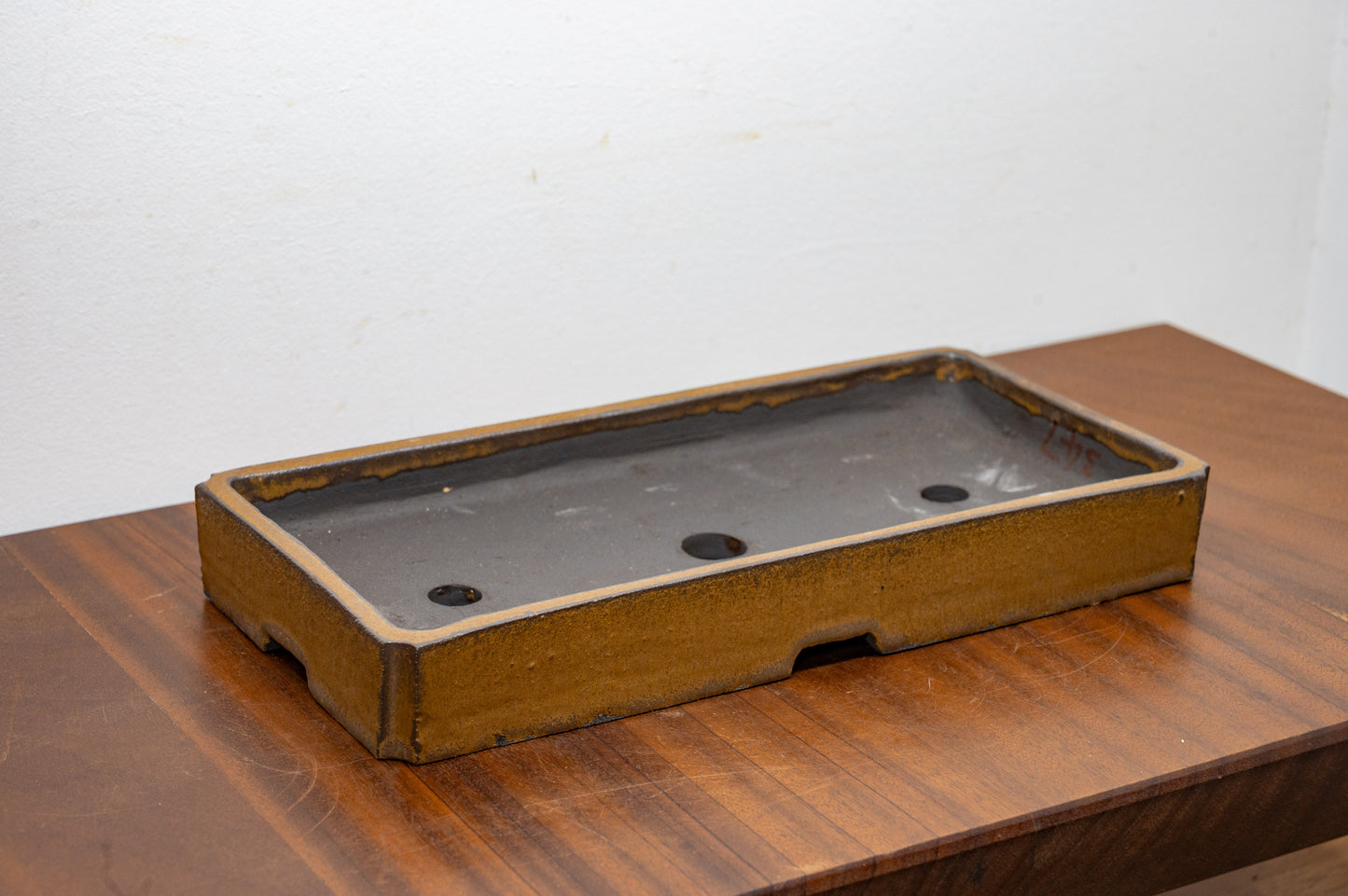 Venus Brown Shallow Rectangular Ceramic Bonsai 29cm Dish