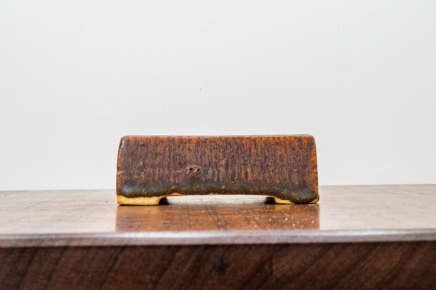 Ember Brown Hand Carved Ceramic Bonsai  Pot 12cm