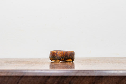 Ember Brown Mini Round Ceramic Bonsai Pot 3.5cm