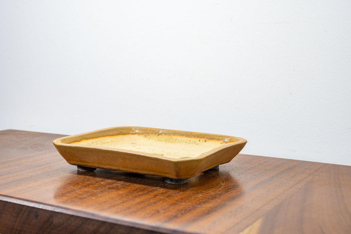 Venus Brown Rectangular Ceramic Bonsai Dish 18cm