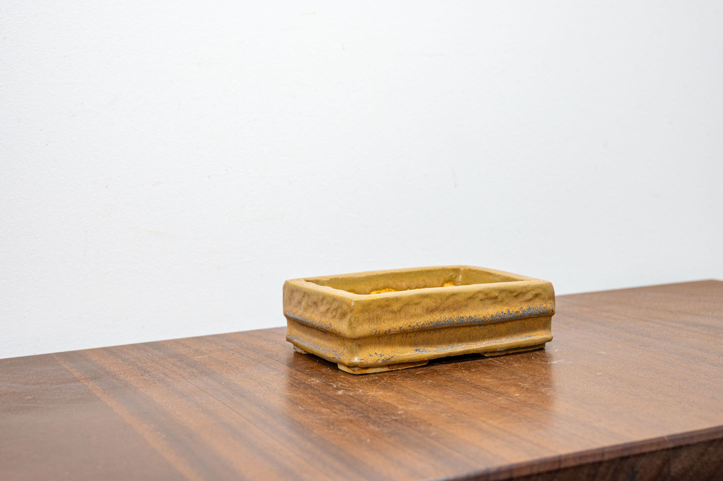 Venus Brown Hand Carved Ceramic Bonsai Pot 13cm