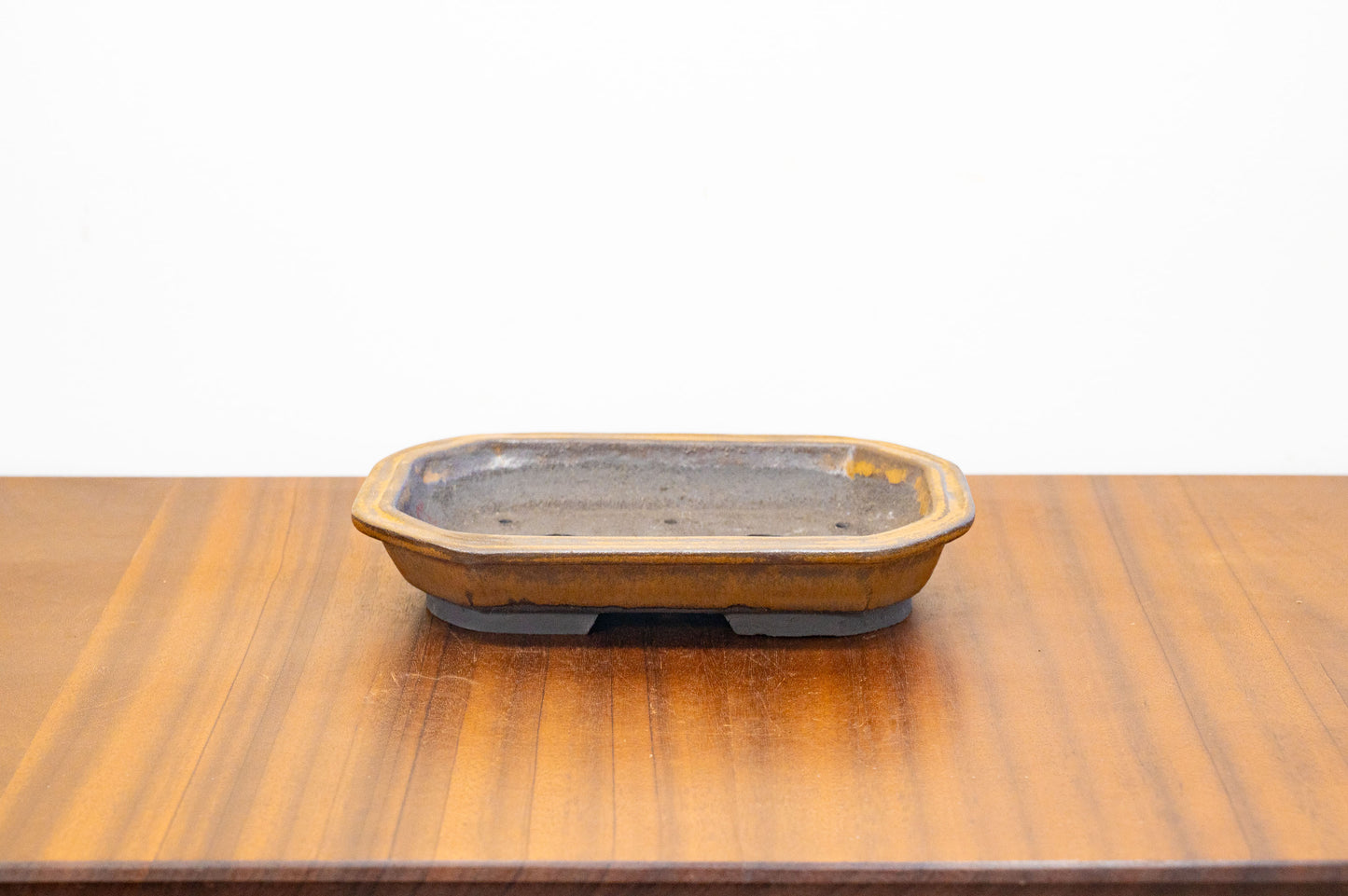Venus Brown Rectangular Ceramic Bonsai Pot 18cm