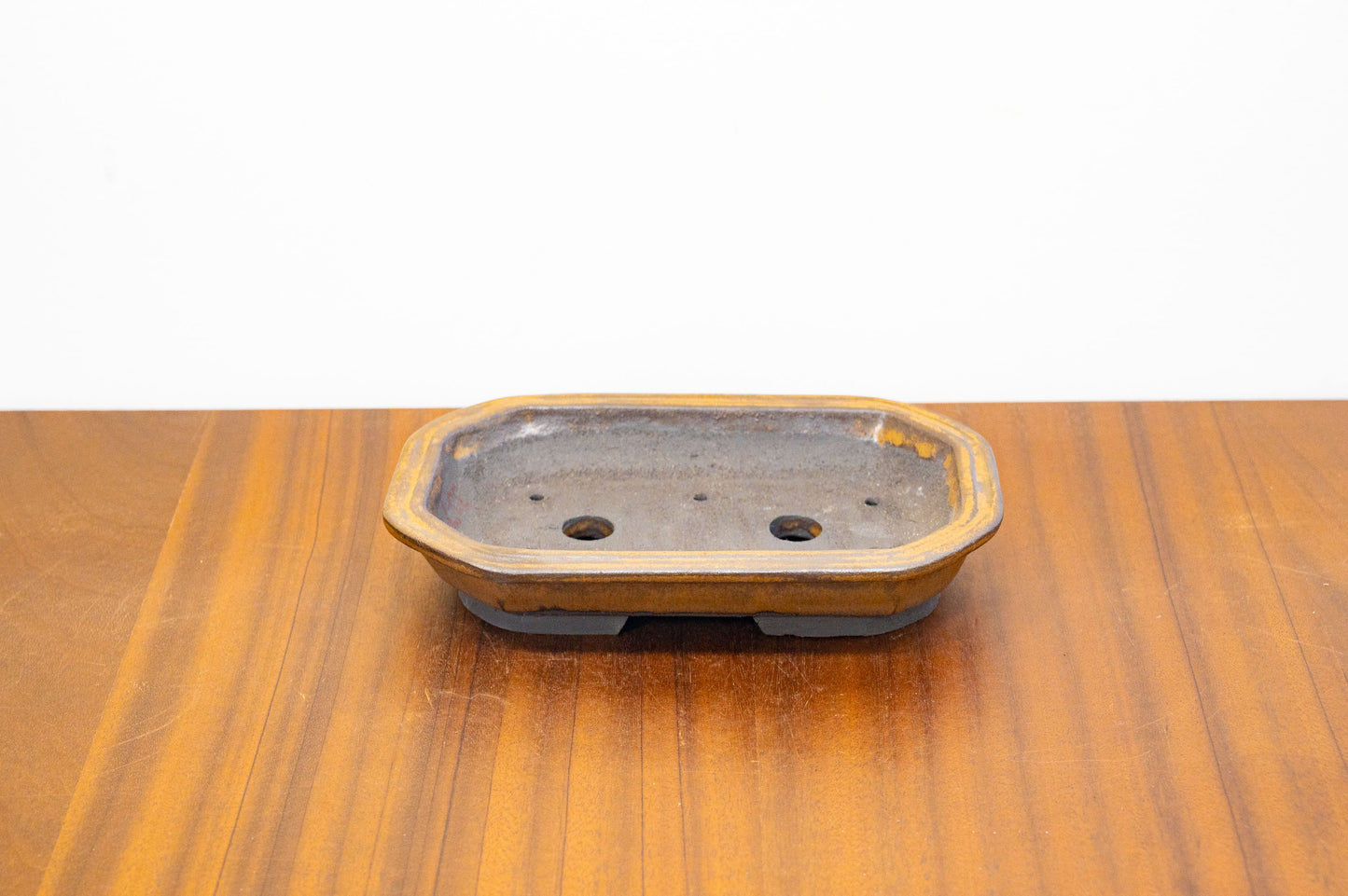 Venus Brown Rectangular Ceramic Bonsai Pot 18cm