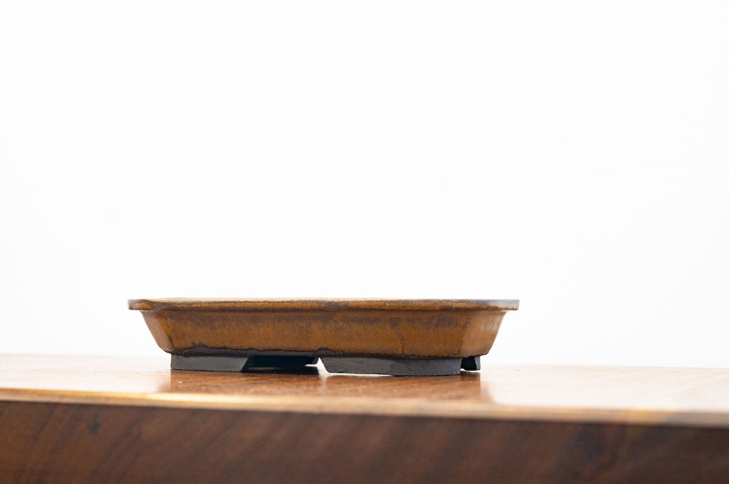 Venus Brown Rectangular Ceramic Bonsai Pot 18cm