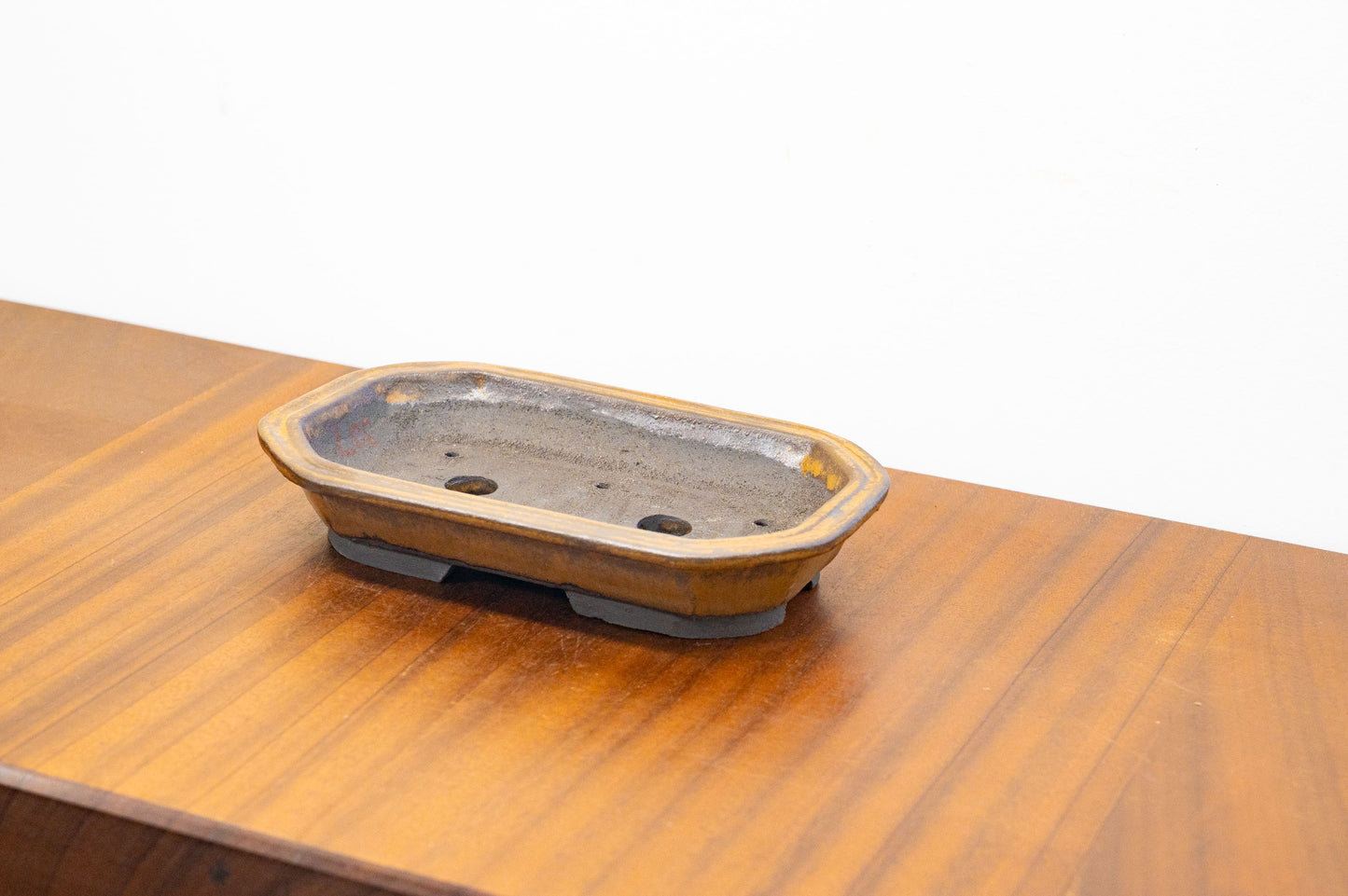 Venus Brown Rectangular Ceramic Bonsai Pot 18cm