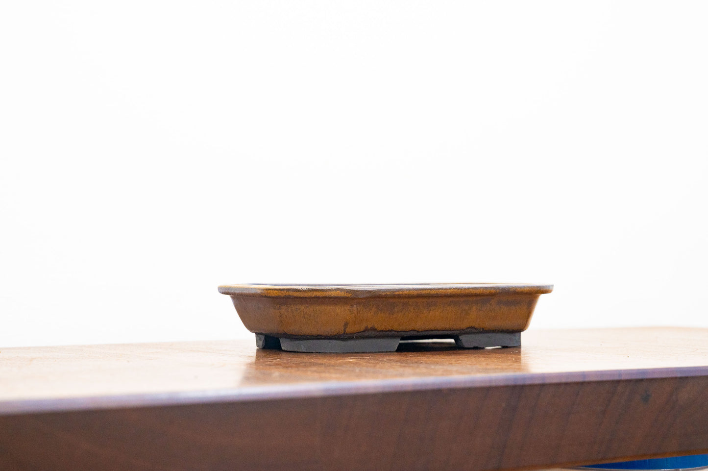 Venus Brown Rectangular Ceramic Bonsai Pot 18cm