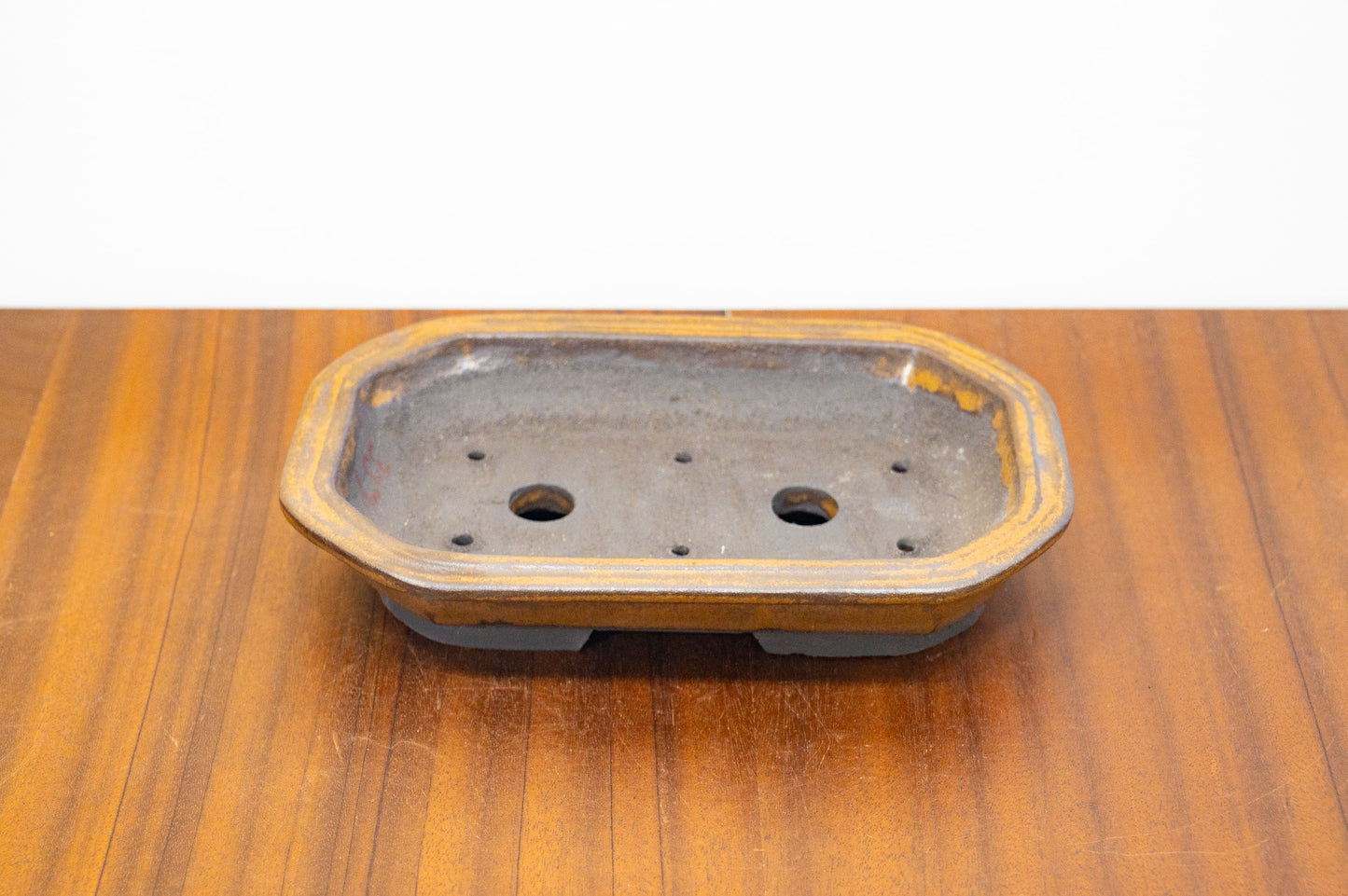 Venus Brown Rectangular Ceramic Bonsai Pot 18cm