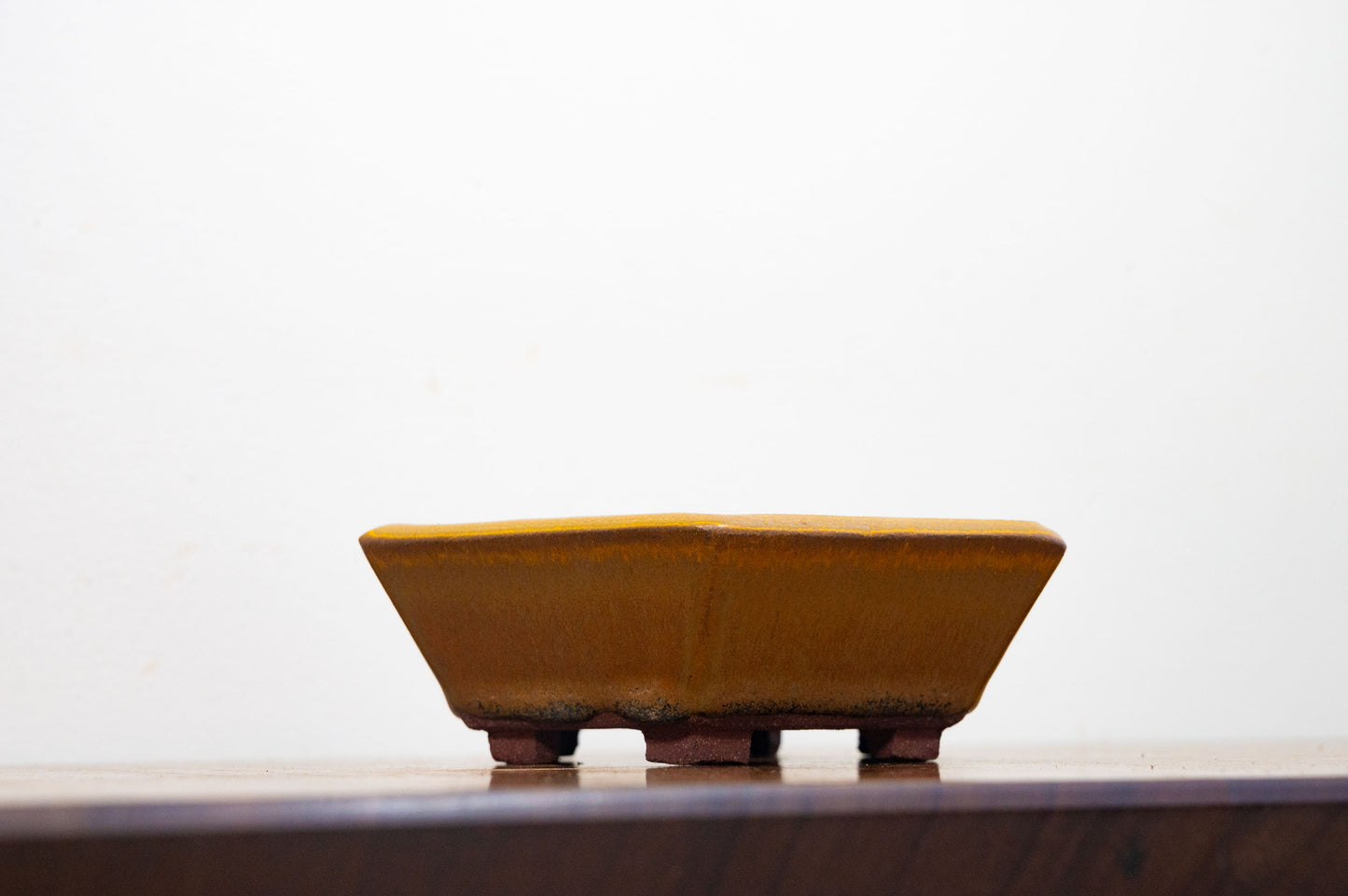 Venus Brown - DEEP Hexagon Bonsai Dish 16cm