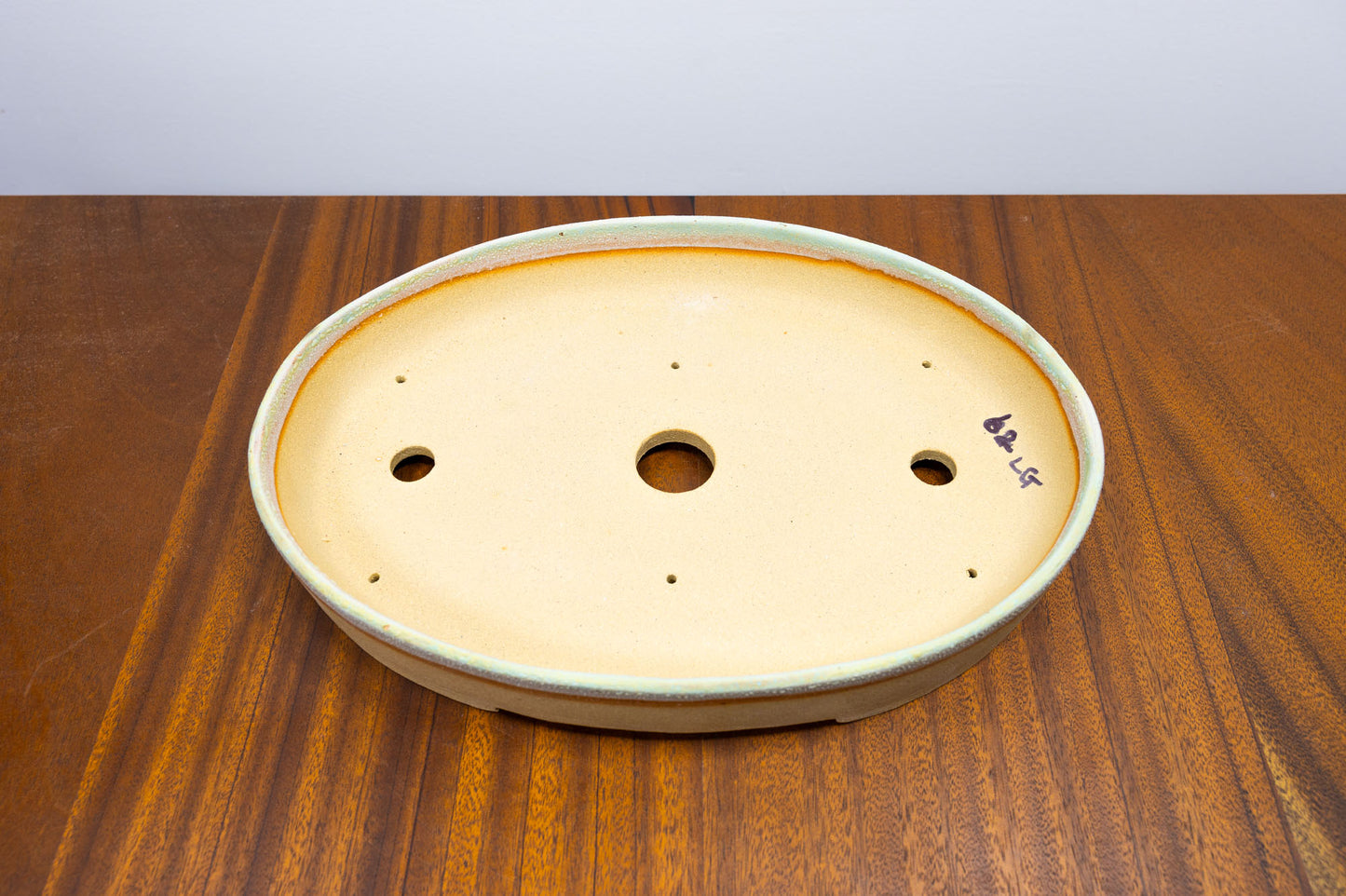 Textured Light Green Oval Ceramic Bonsai Dish 27cm
