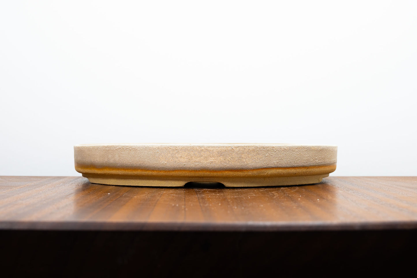 Oatmeal Oval Ceramic Bonsai Dish 28cm