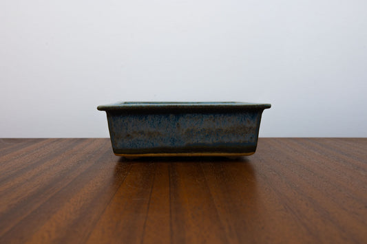 Blue / Grey Rectangular Bonsai Pot 13cm