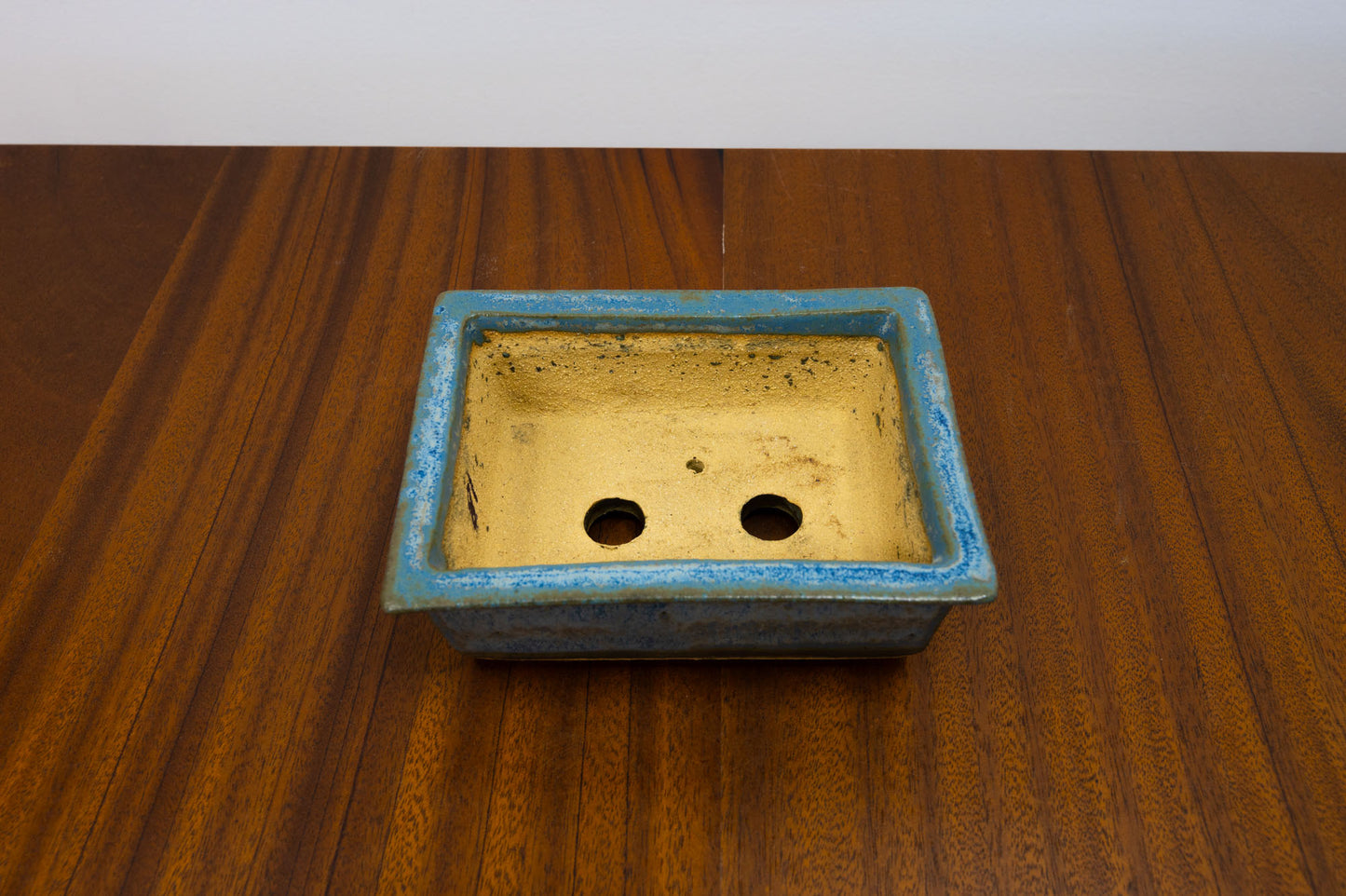 Blue / Grey Rectangular Bonsai Pot 13cm