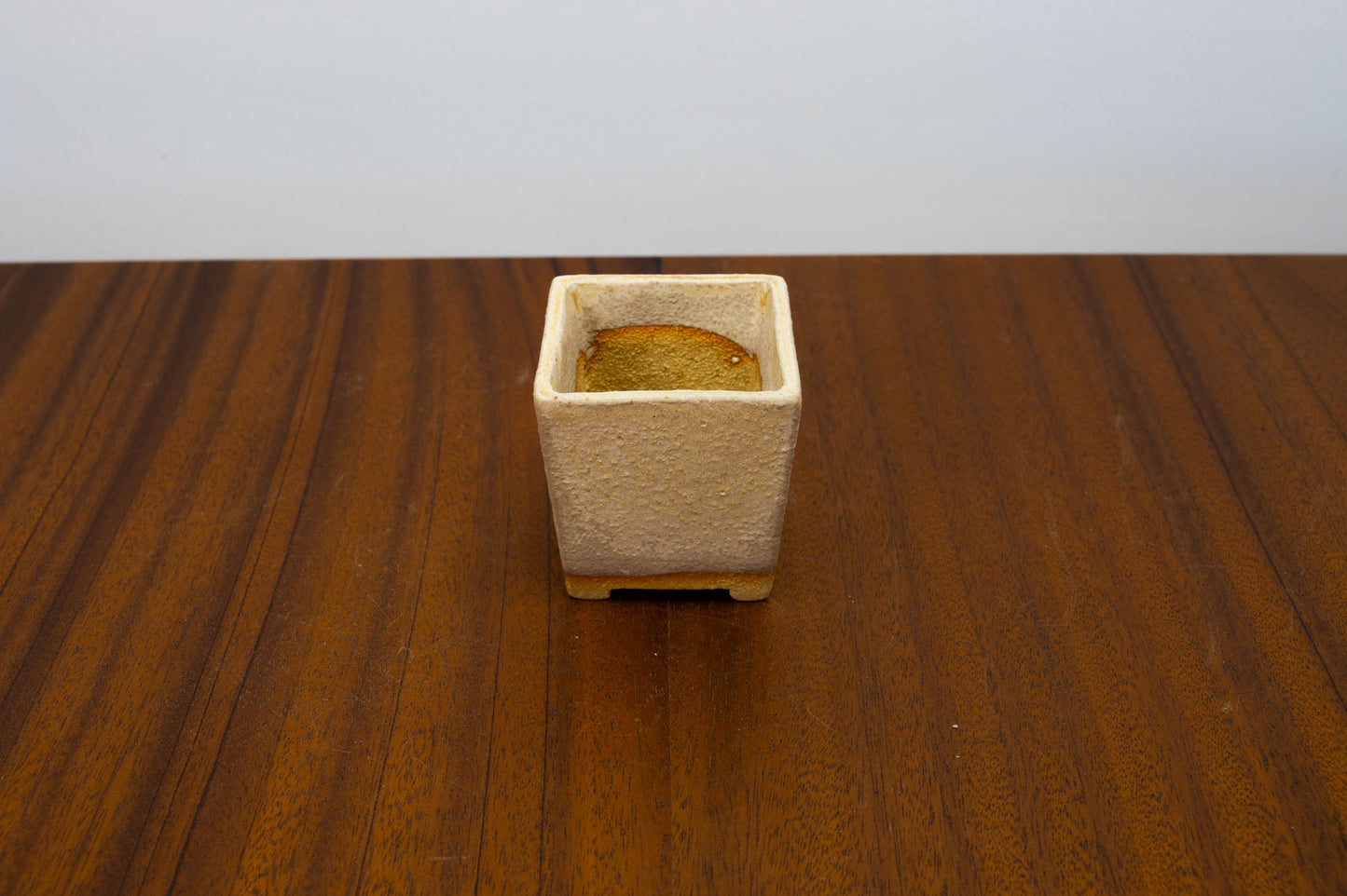 Oatmeal Mini Cascade Cube Ceramic Bonsai Pot 4.5cm