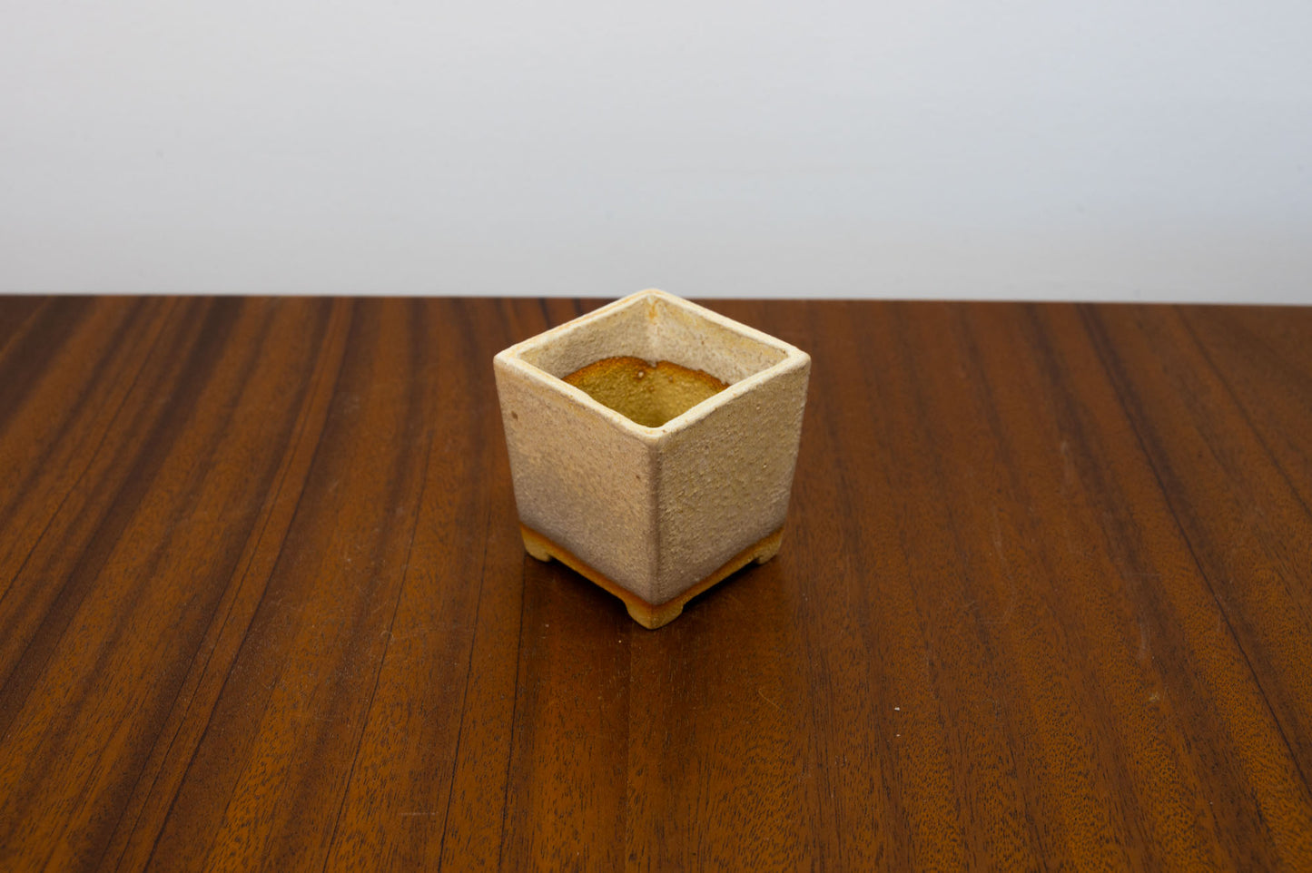 Oatmeal Mini Cascade Cube Ceramic Bonsai Pot 4.5cm