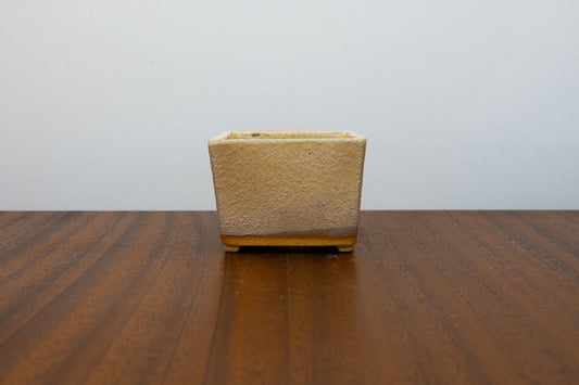 Oatmeal Cascade Cube Ceramic Bonsai Pot 6.5cm