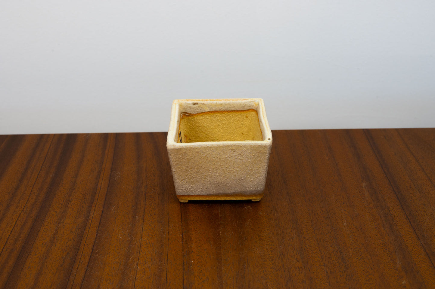 Oatmeal Cascade Cube Ceramic Bonsai Pot 6.5cm