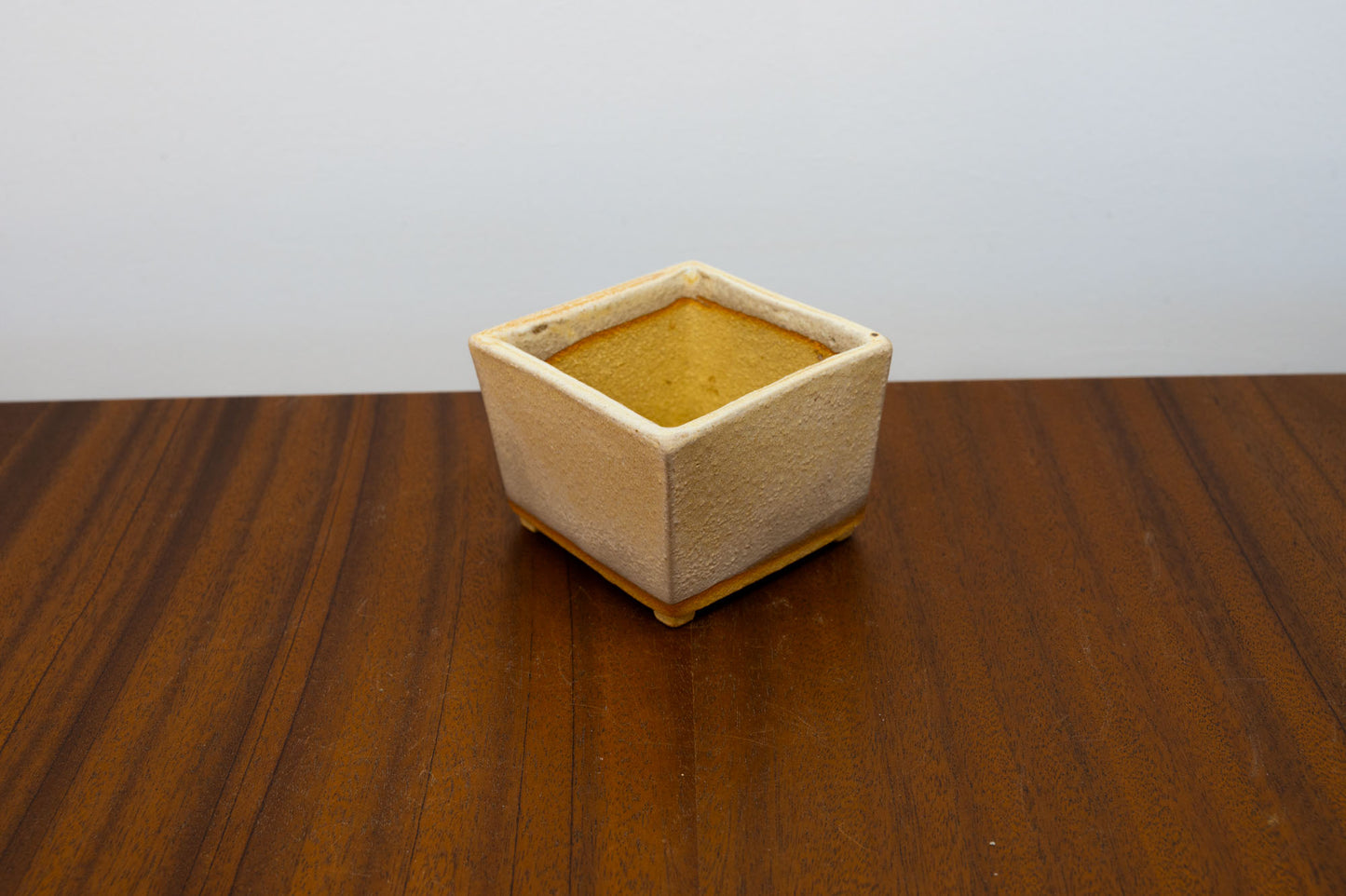 Oatmeal Cascade Cube Ceramic Bonsai Pot 6.5cm