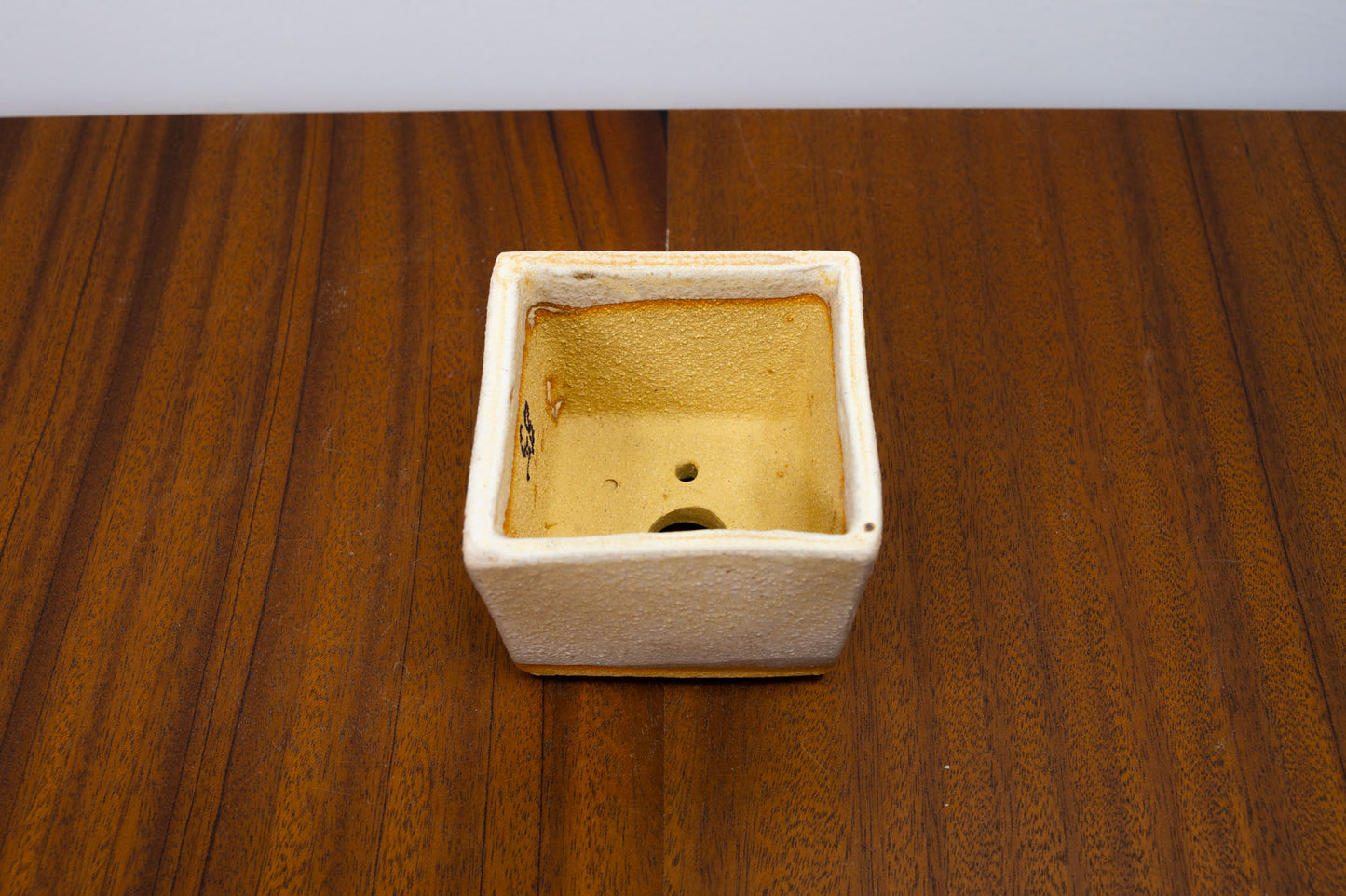 Oatmeal Cascade Cube Ceramic Bonsai Pot 6.5cm