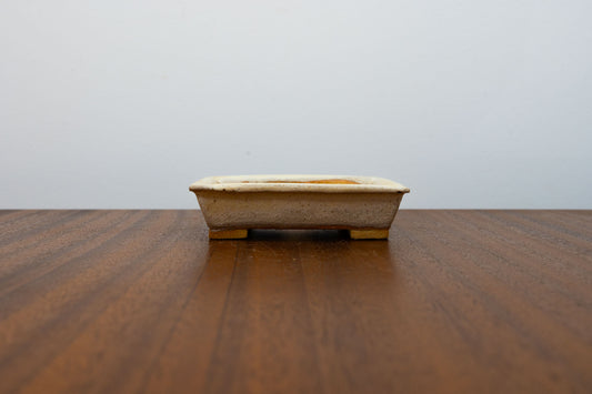 Oatmeal  Rectangular Bonsai Dish 9.5cm