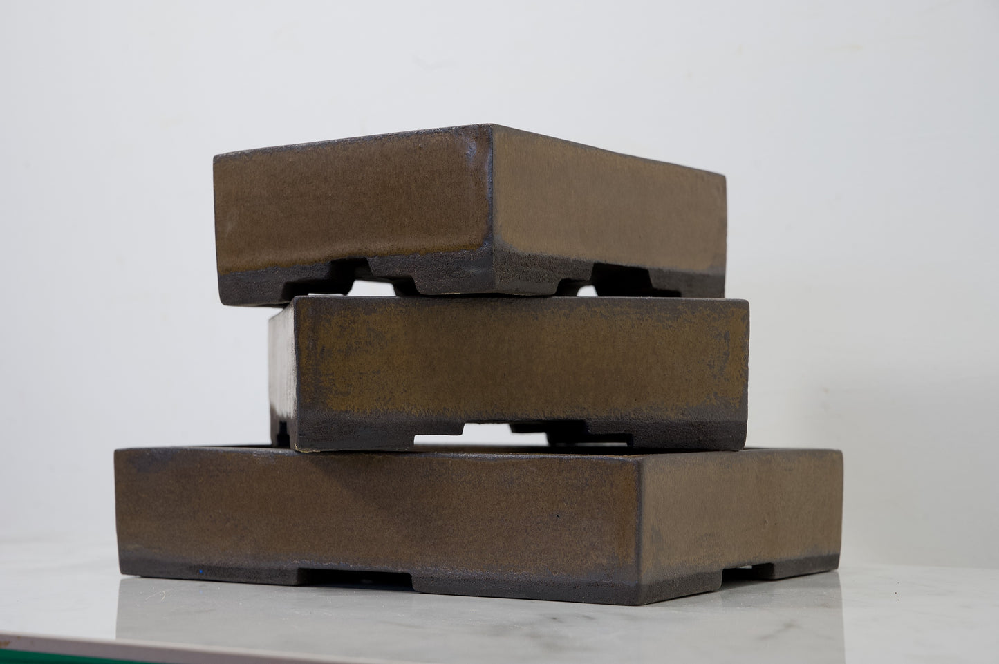 Venus Brown Rectangular Ceramic 21cm Bonsai Dish