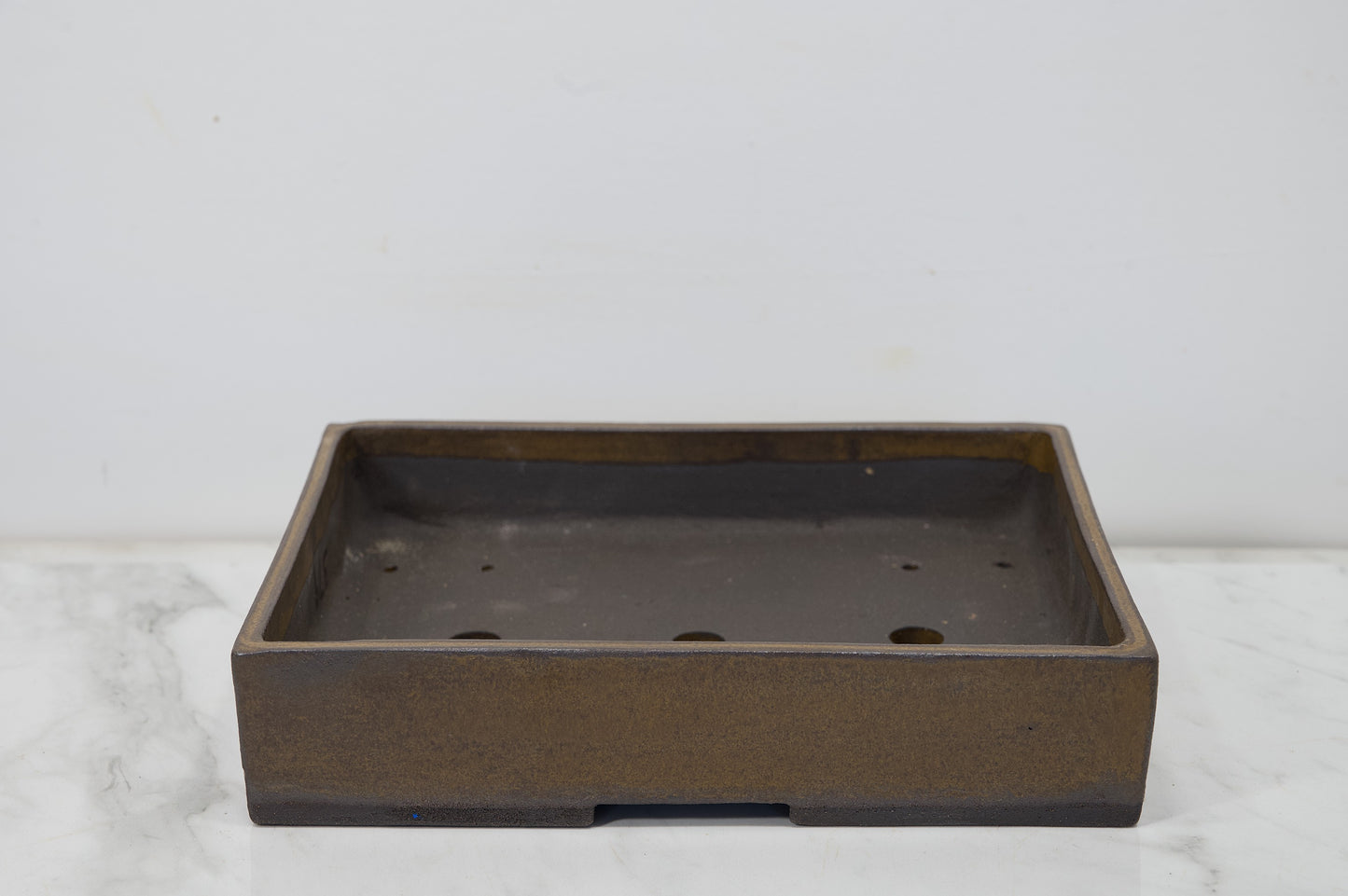 Venus Brown Shallow Rectangular Ceramic Bonsai 25cm Dish