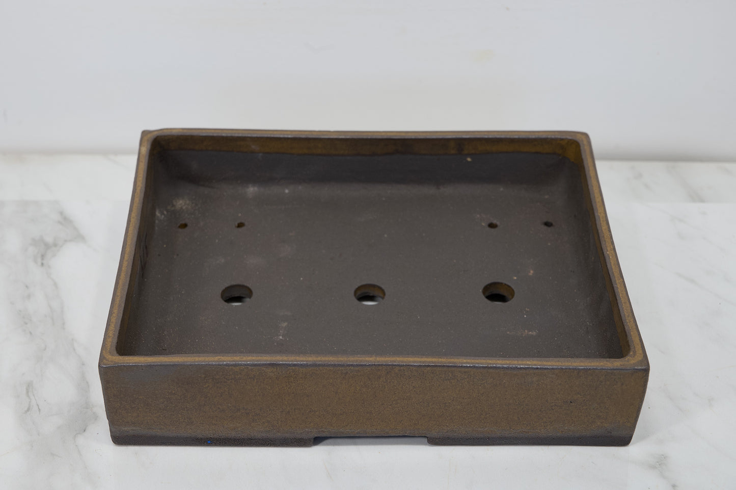 Venus Brown Shallow Rectangular Ceramic Bonsai 25cm Dish