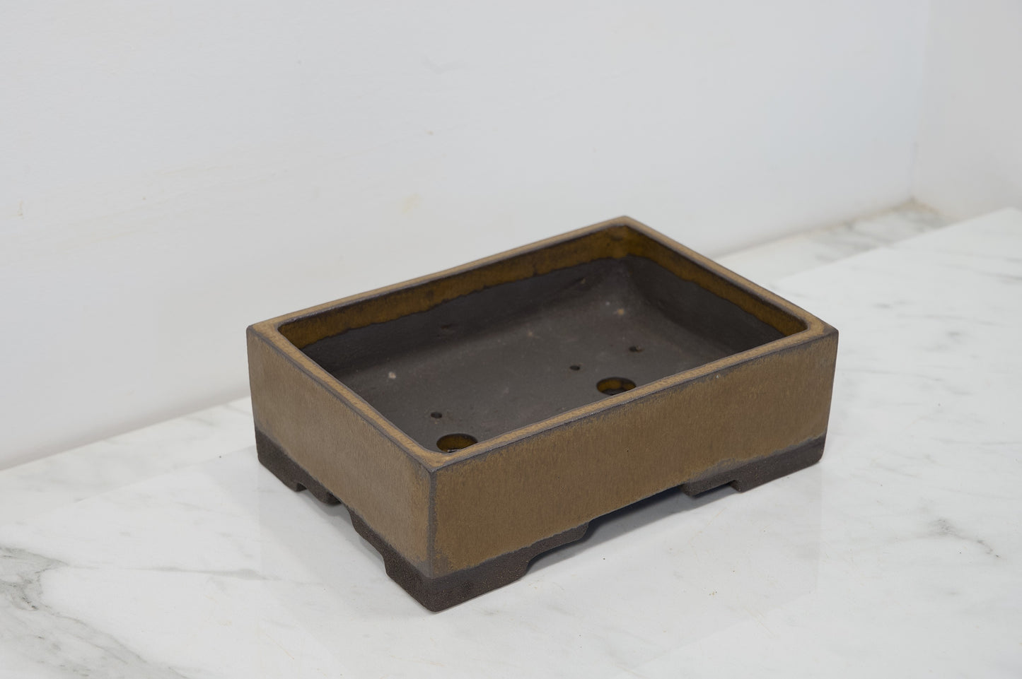 Venus Brown Rectangular Ceramic 21cm Bonsai Dish