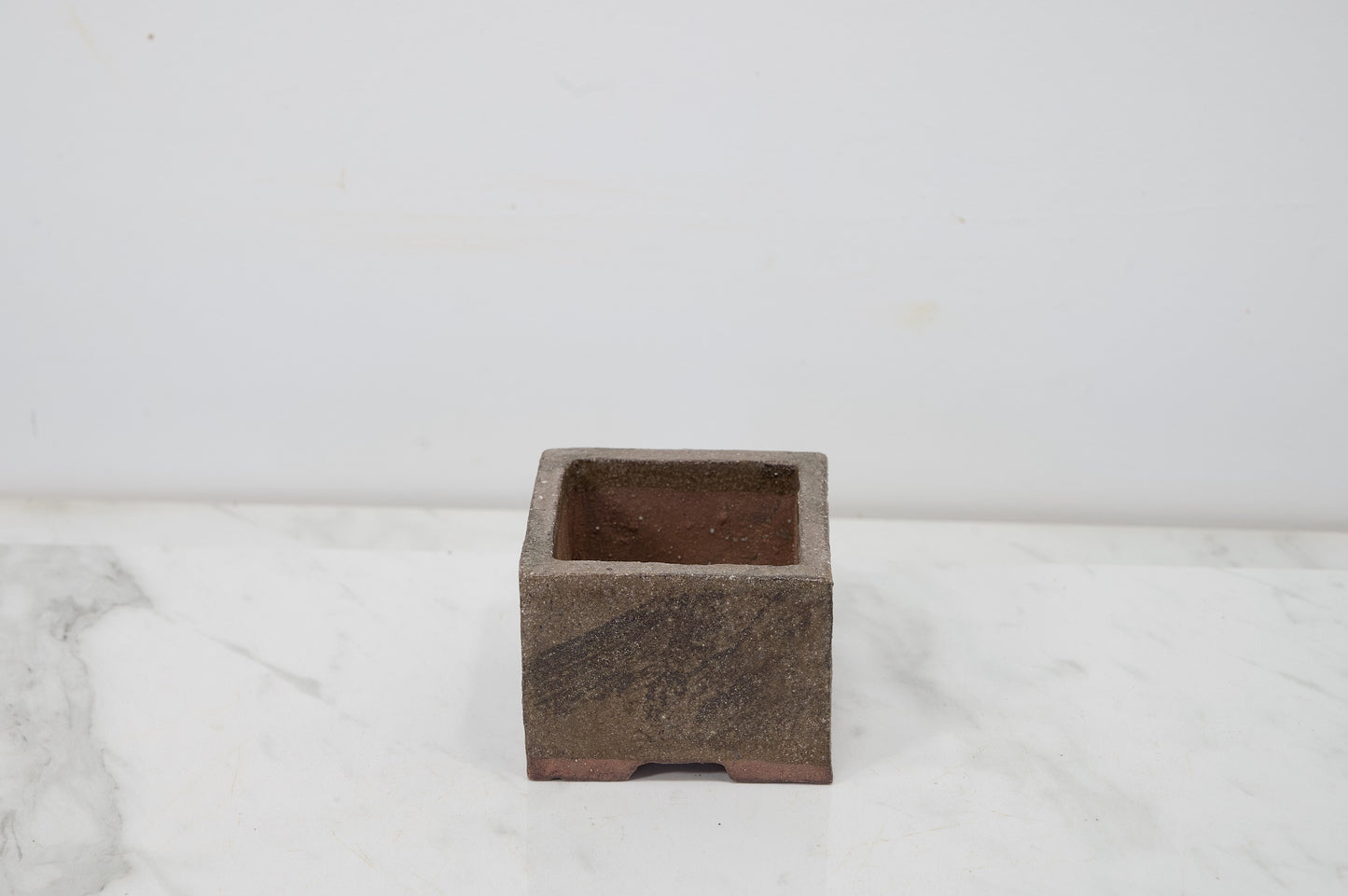 Glazed 7.5cm Rustic Ceramic Cube Pot