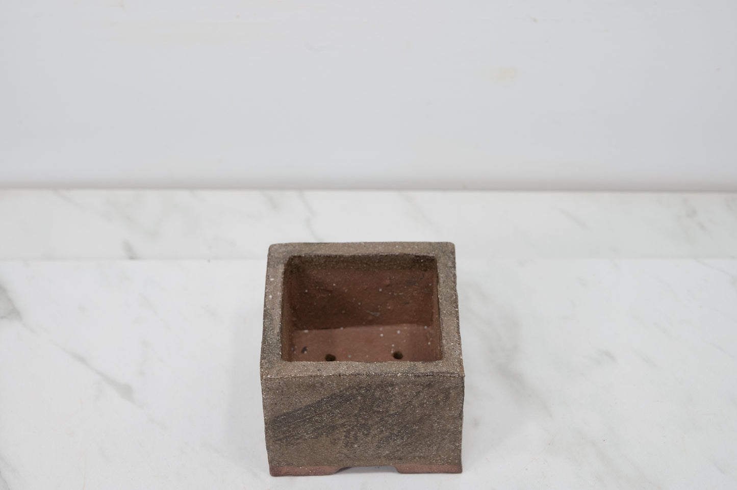 Glazed 7.5cm Rustic Ceramic Cube Pot