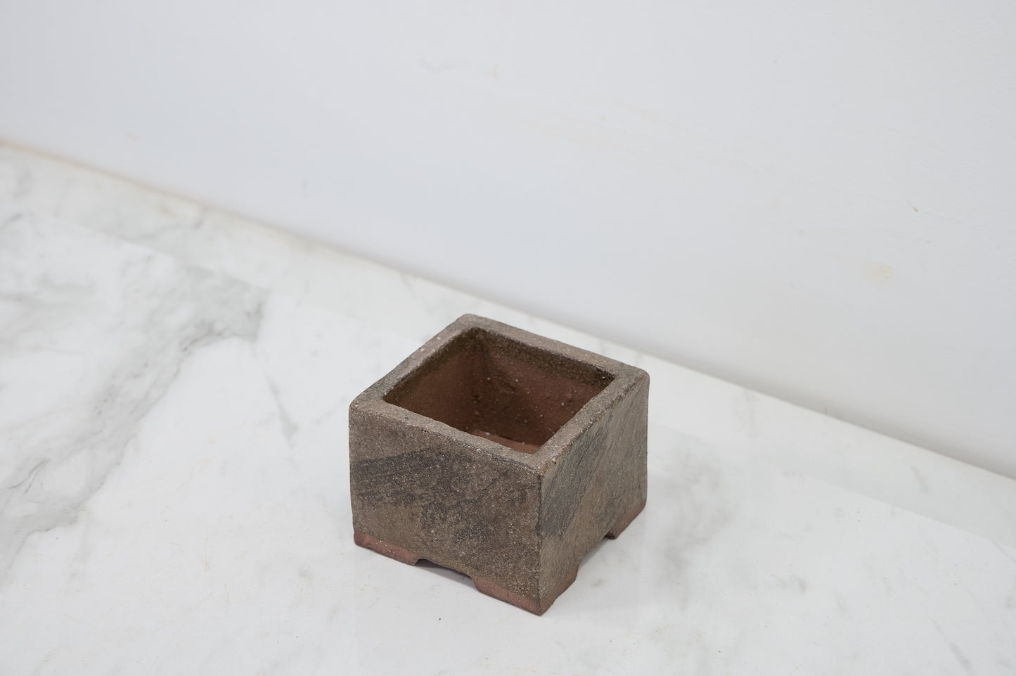 Glazed 7.5cm Rustic Ceramic Cube Pot
