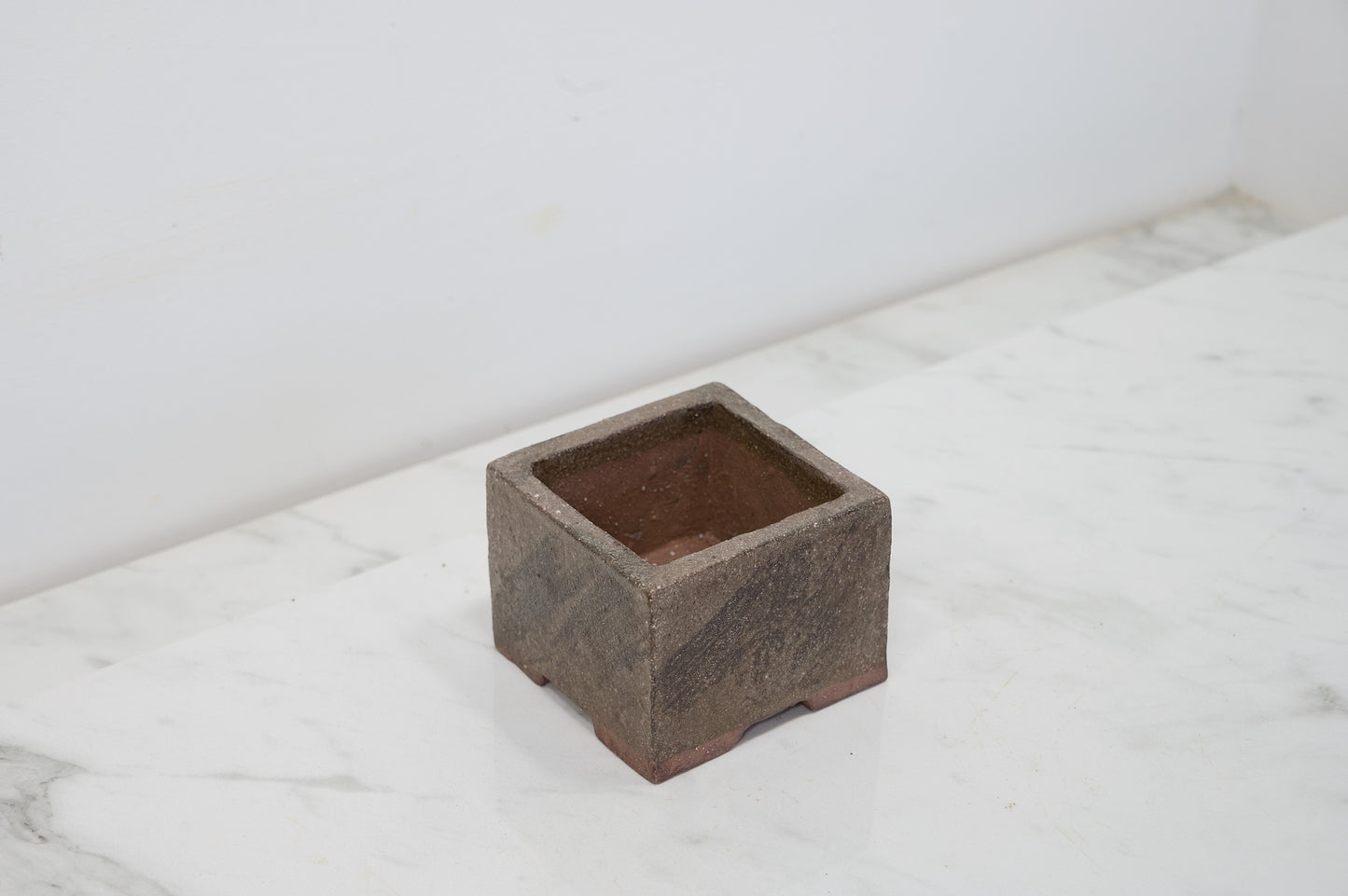 Glazed 7.5cm Rustic Ceramic Cube Pot