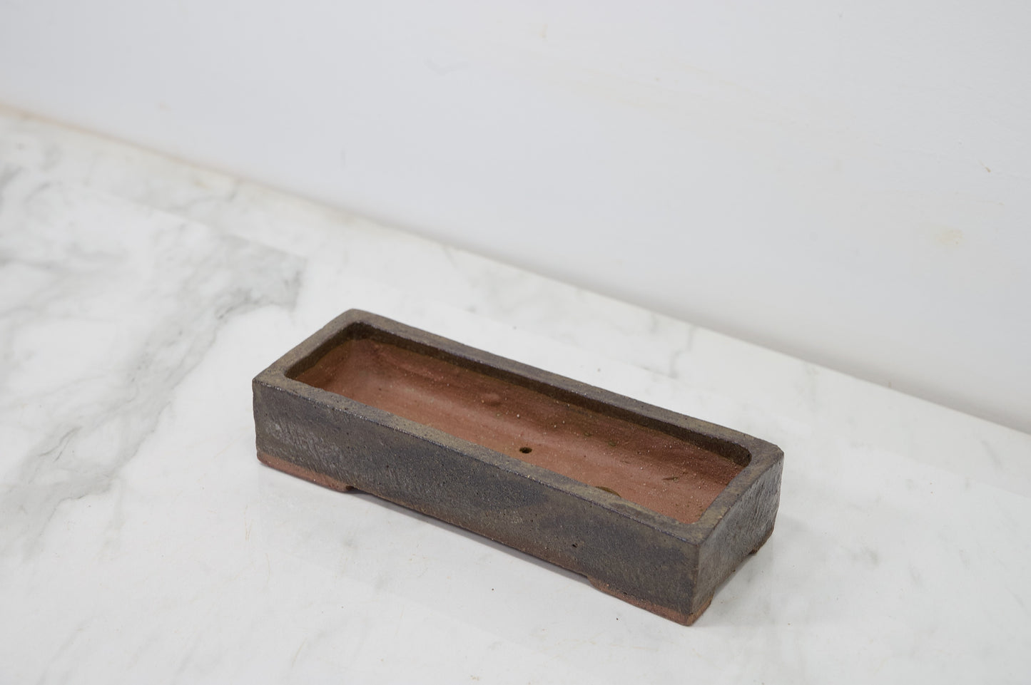 Glazed 17.5cm Rustic 'Mame' Ceramic Trough Pot