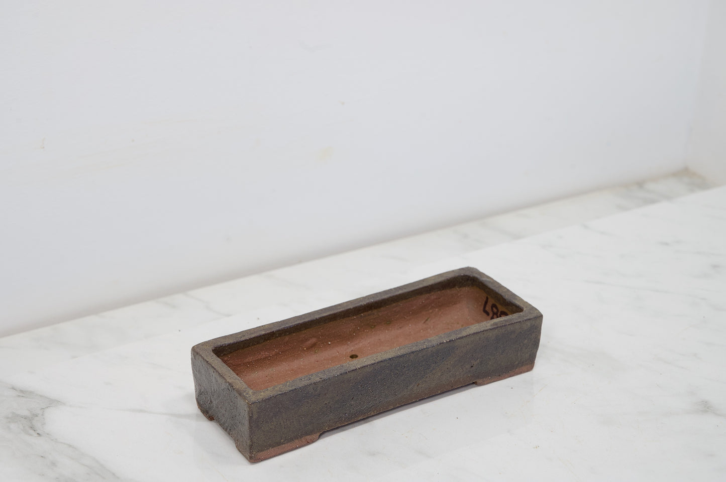 Glazed 17.5cm Rustic 'Mame' Ceramic Trough Pot