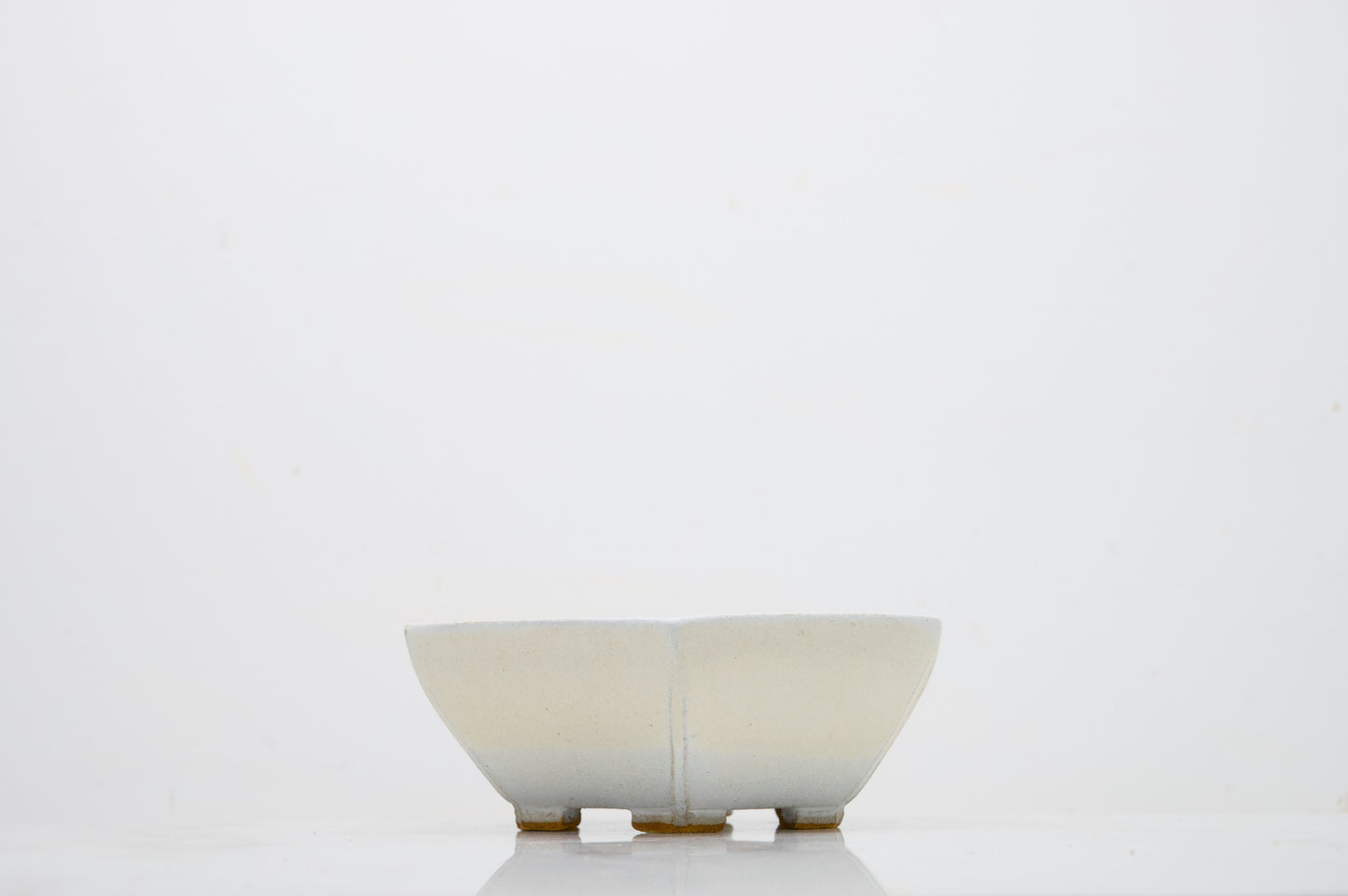 Romantic Cream DEEP Hexagon Bonsai Dish 17cm