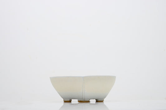 Romantic Cream DEEP Hexagon Bonsai Dish 17cm