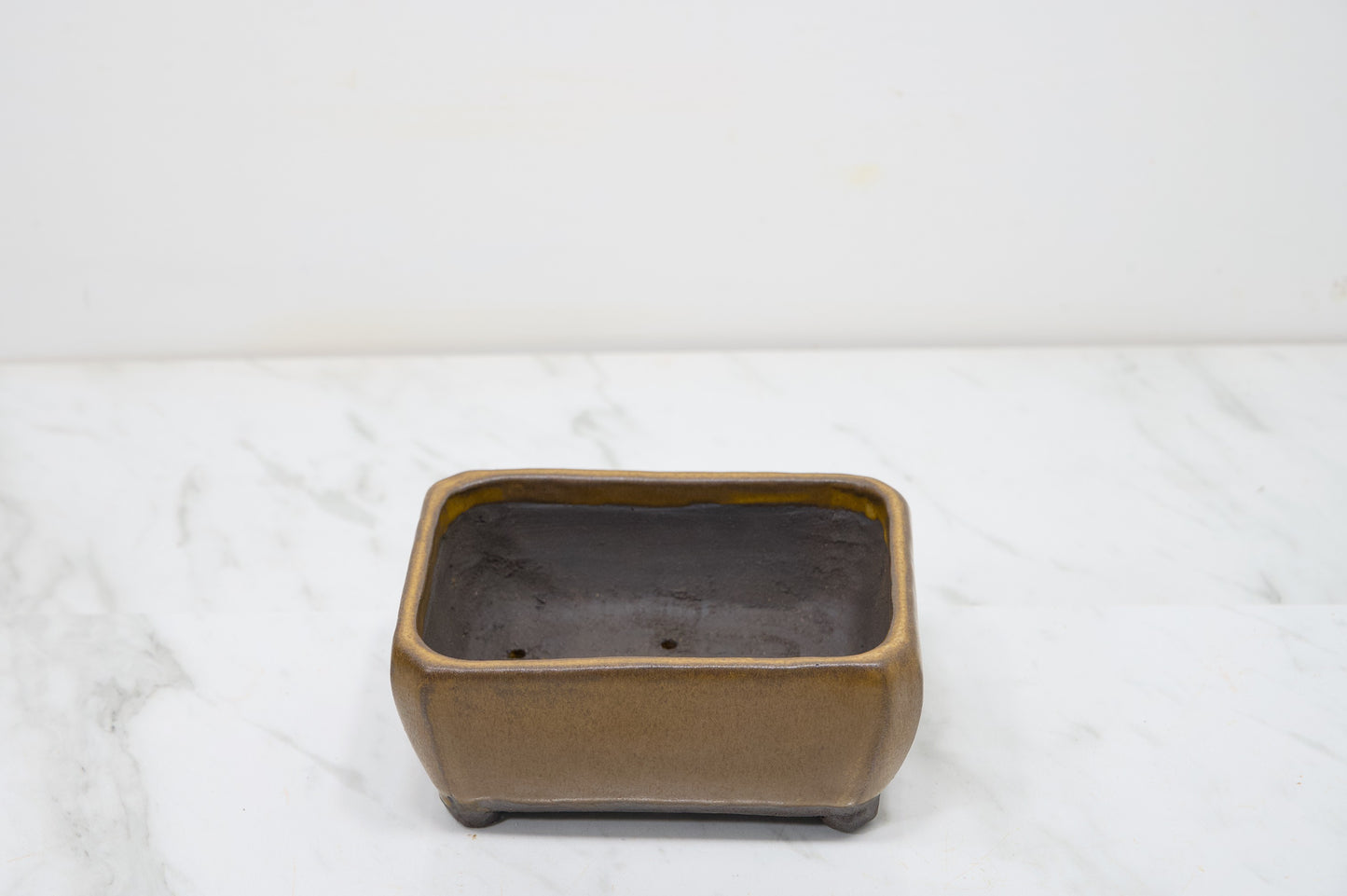 Venus Brown DEEP Rectangular 14cm Ceramic Pot
