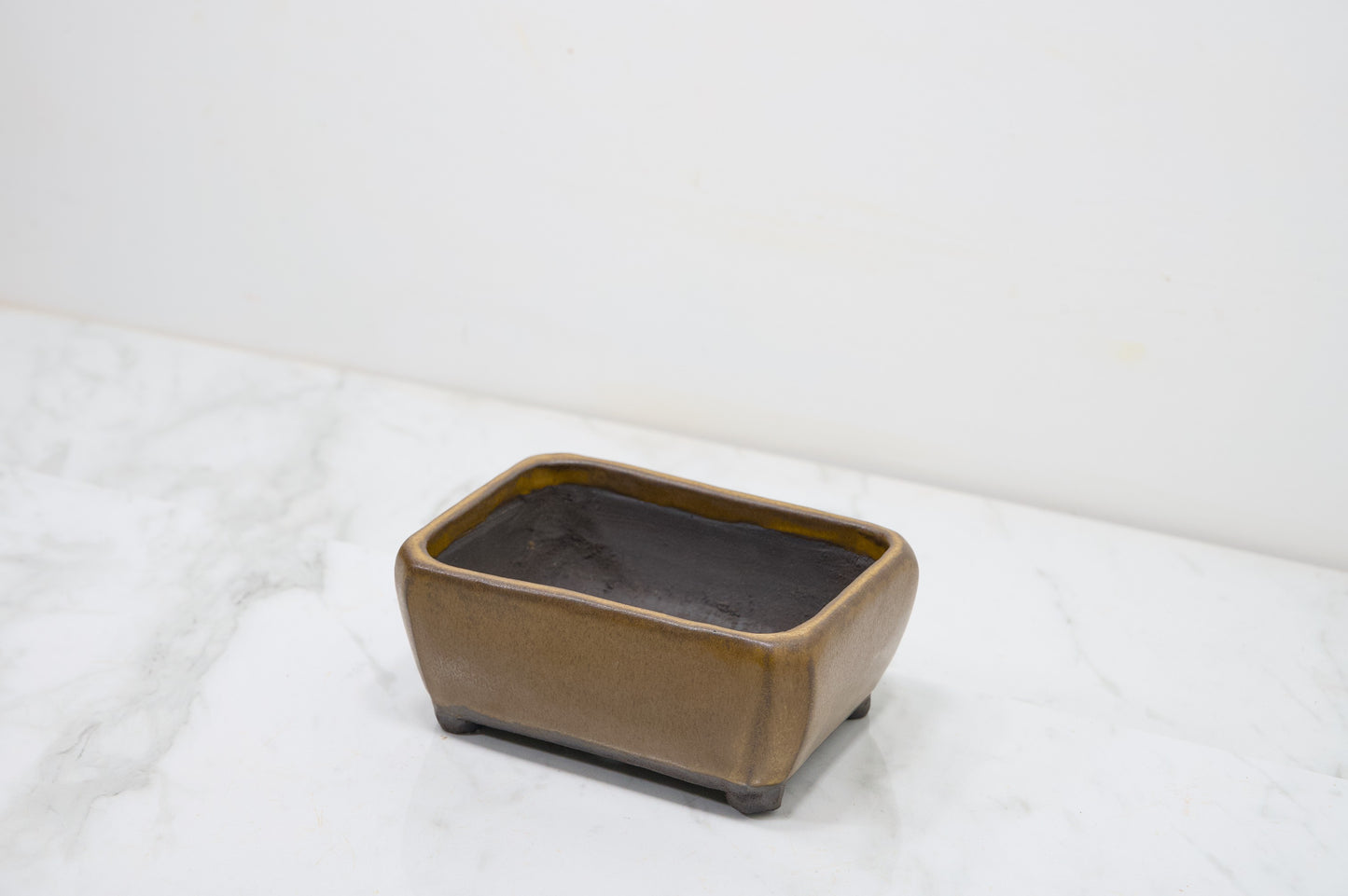 Venus Brown DEEP Rectangular 14cm Ceramic Pot