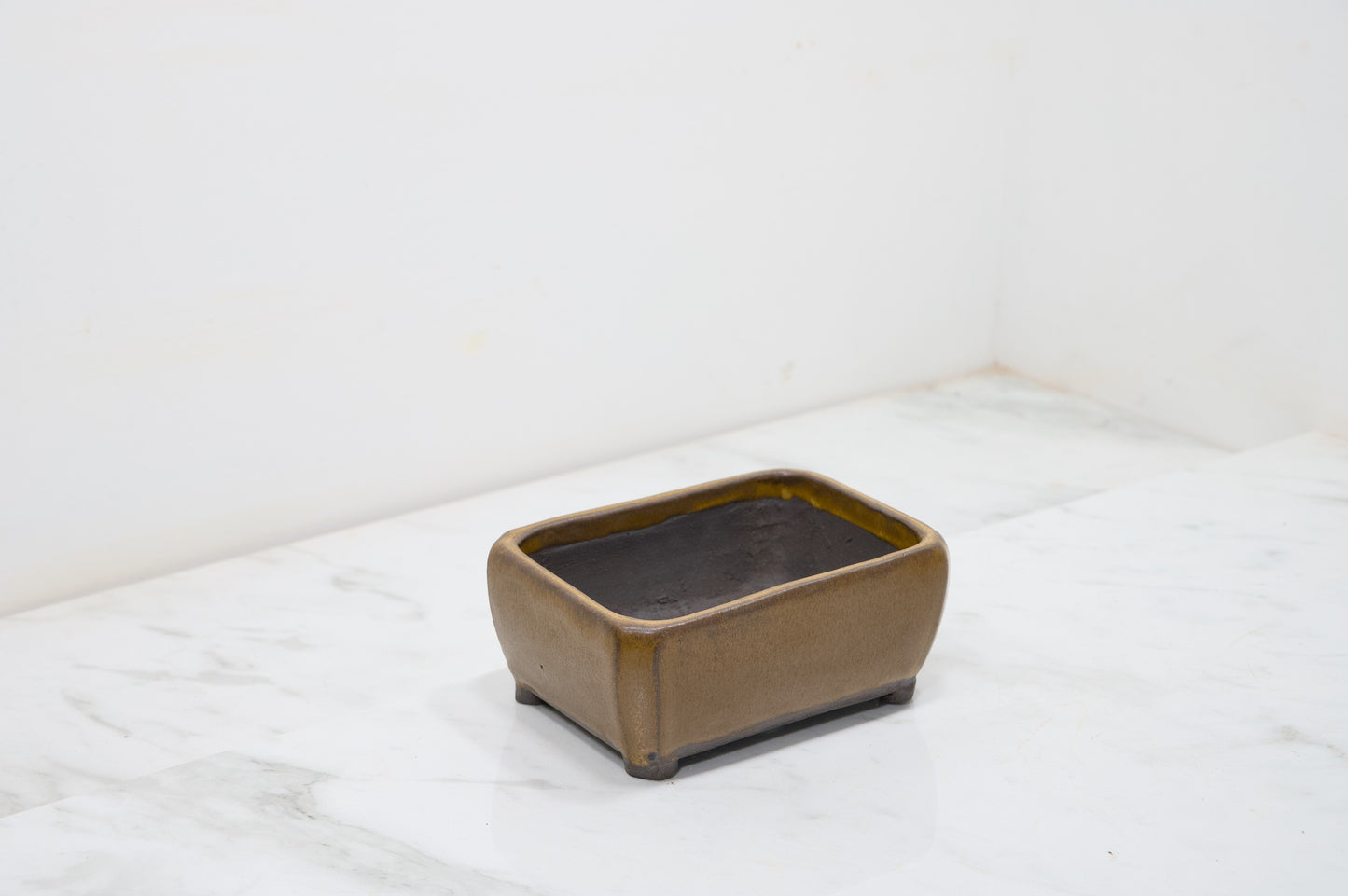 Venus Brown DEEP Rectangular 14cm Ceramic Pot