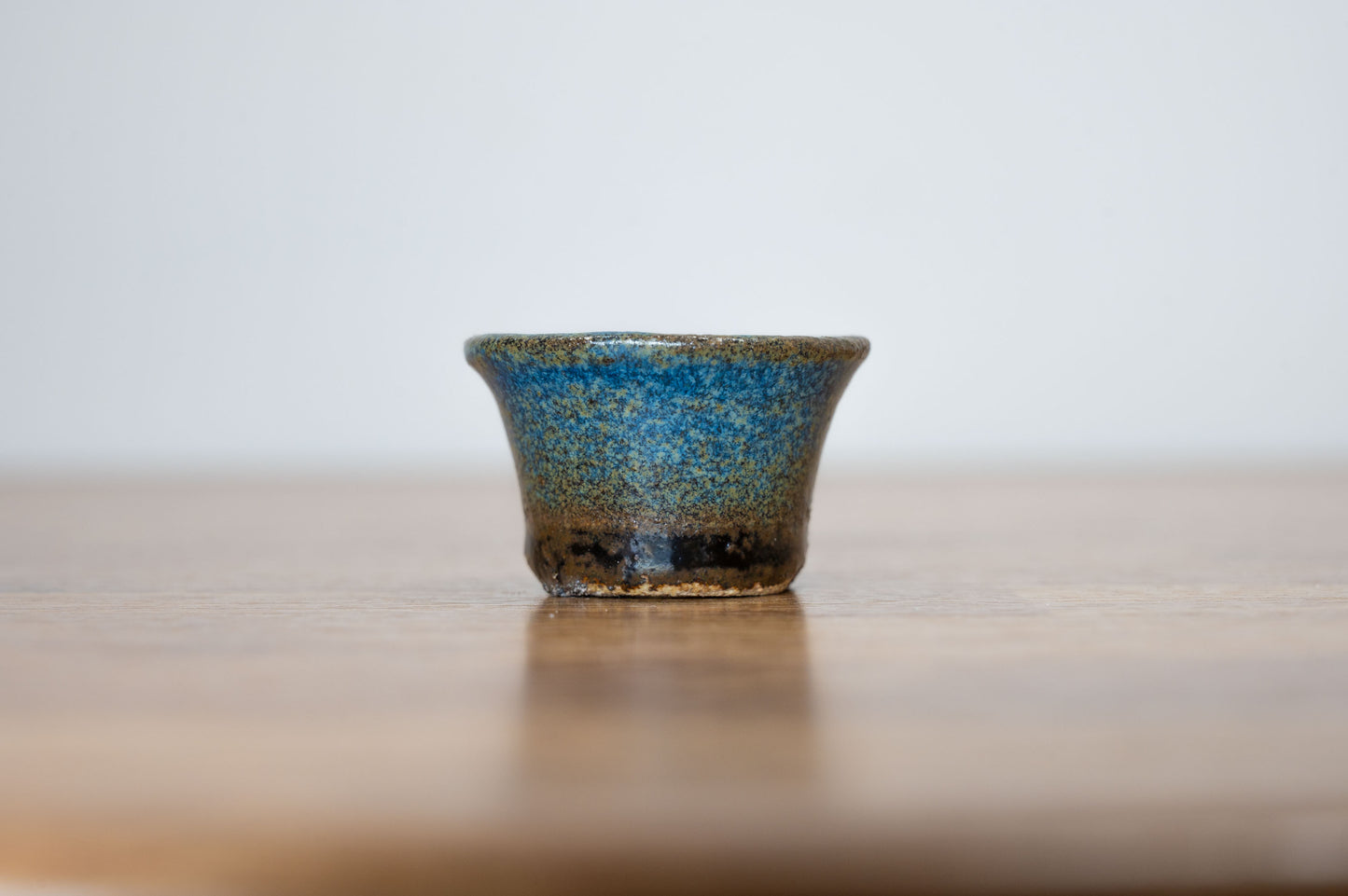 Matt Blue Thimble Ceramic Bonsai Pot 4cm