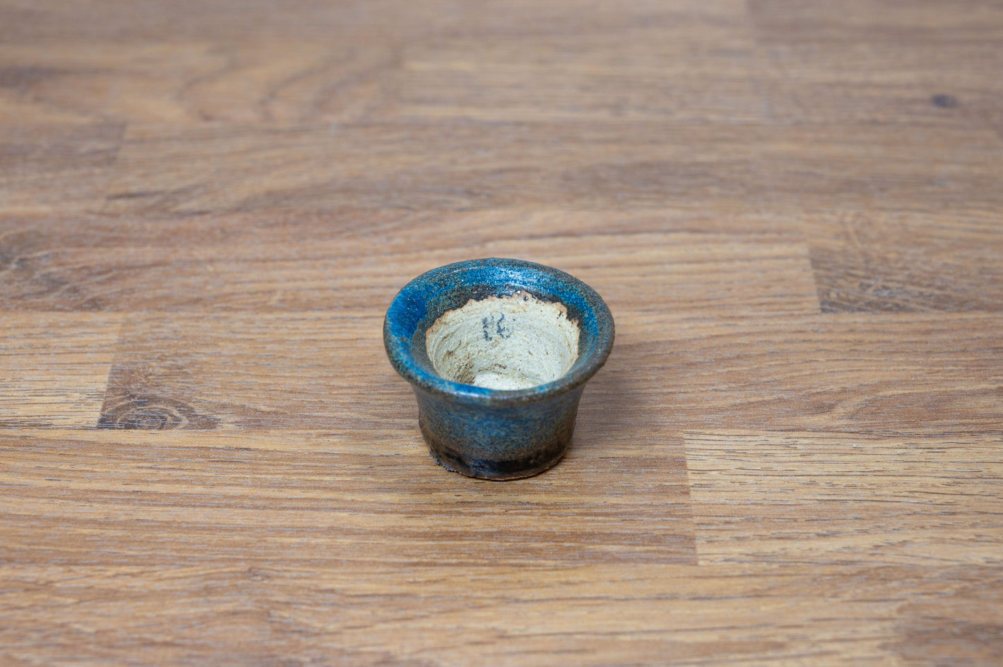 Matt Blue Thimble Ceramic Bonsai Pot 4cm