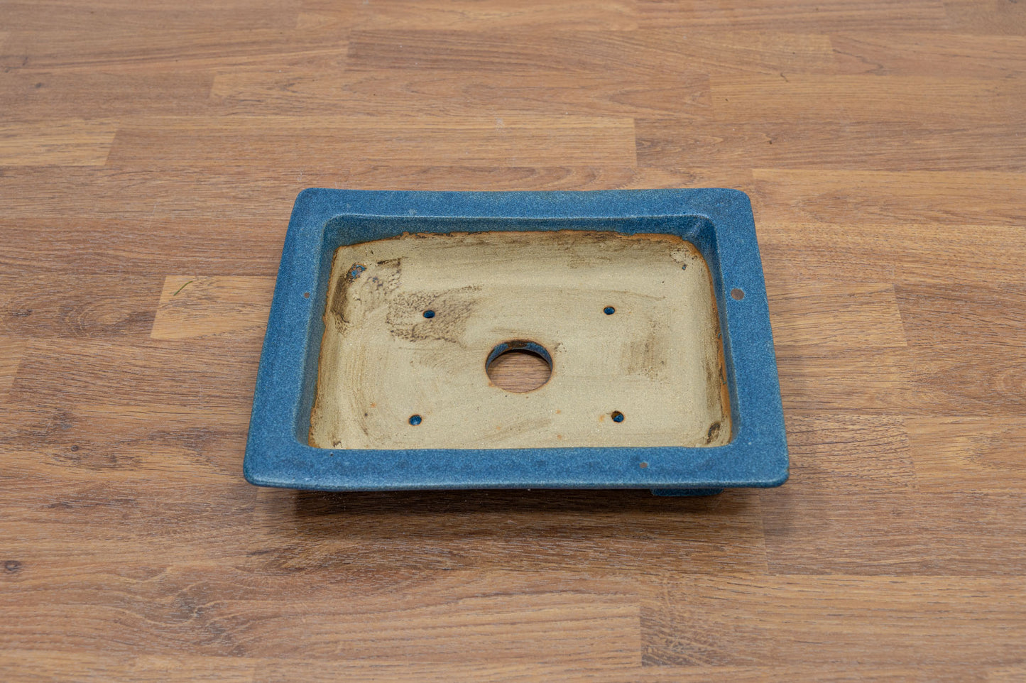 Matt Blue Rectangular Ceramic Bonsai Dish 20cm