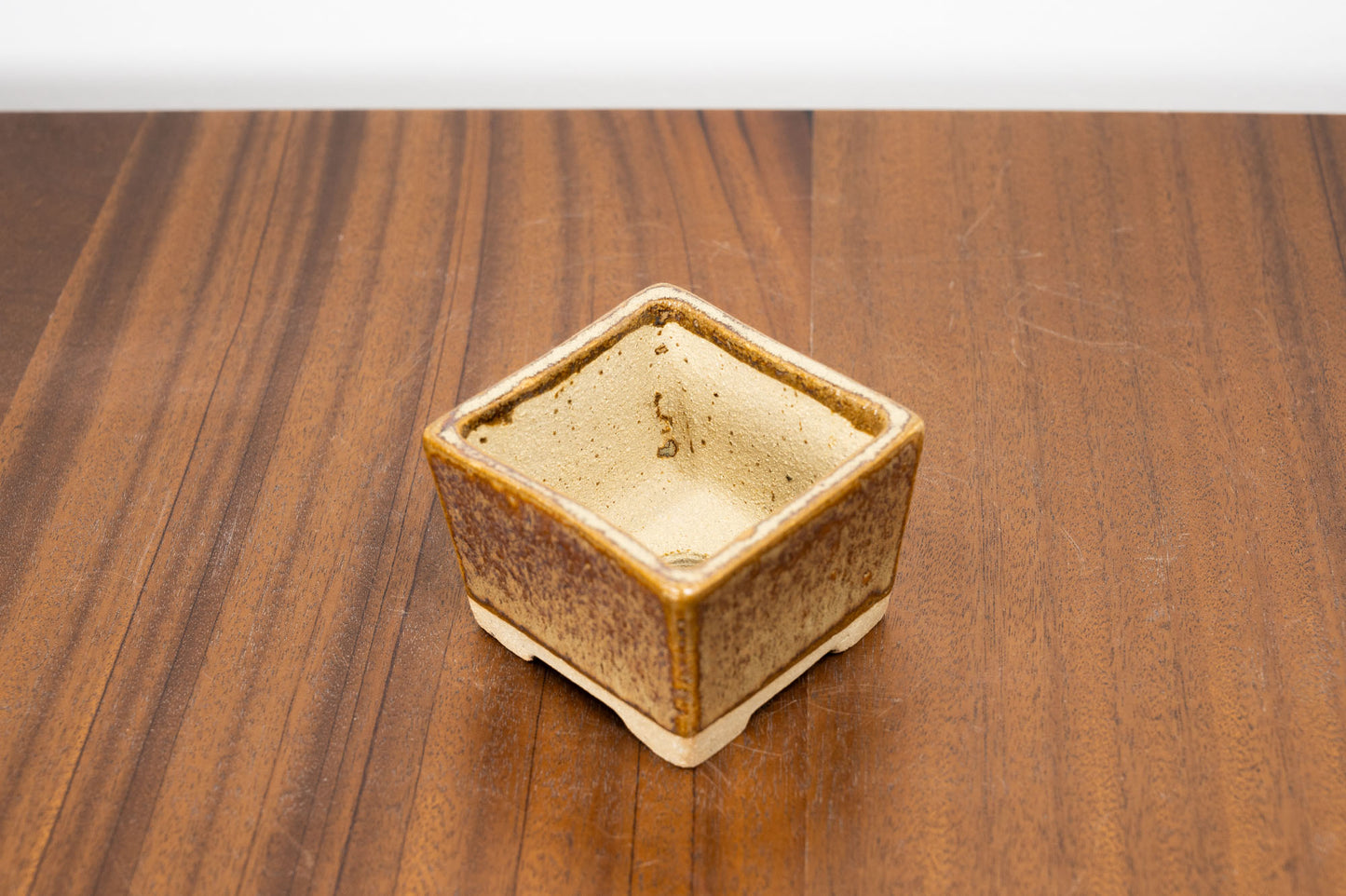 Topaz Cascade Cube Ceramic Bonsai Pot 7cm