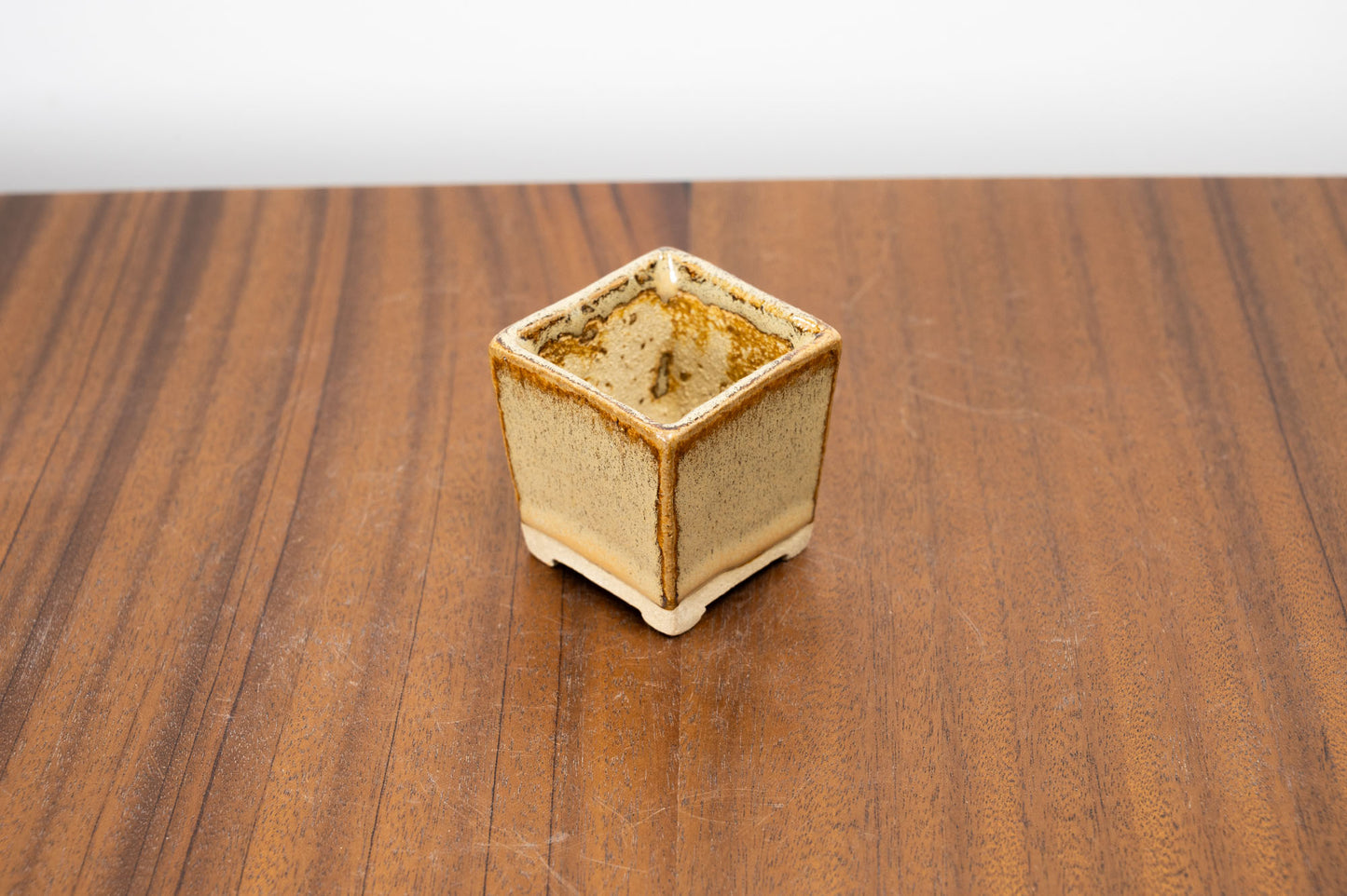 Topaz Mini Cascade Cube Ceramic Bonsai Pot 4.5cm