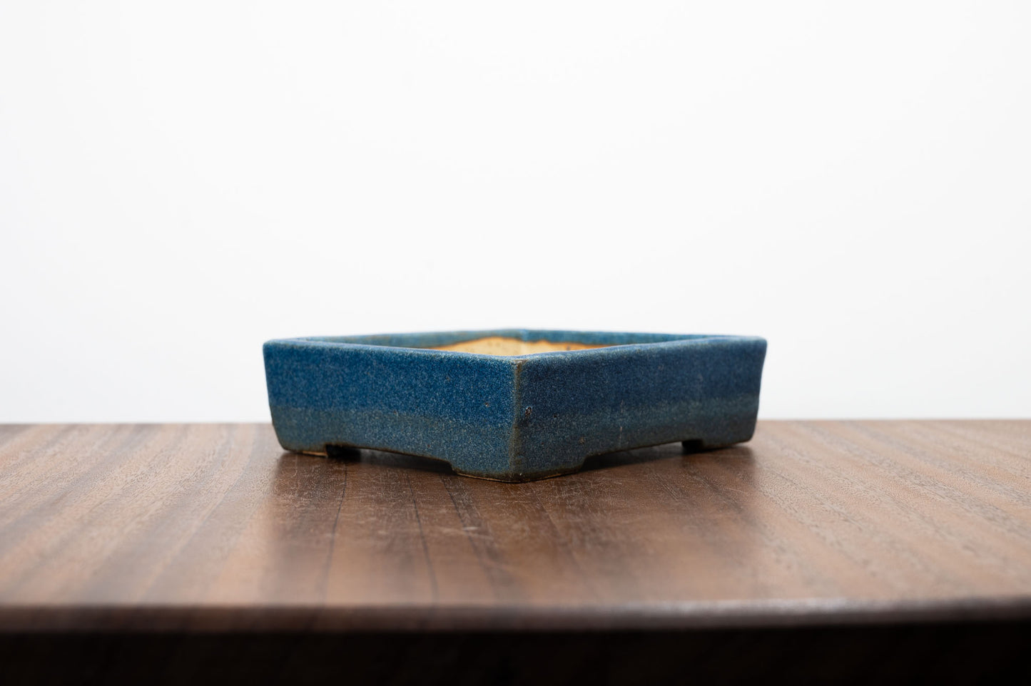 Matt Blue Rectangular Bonsai Pot 12.5cm