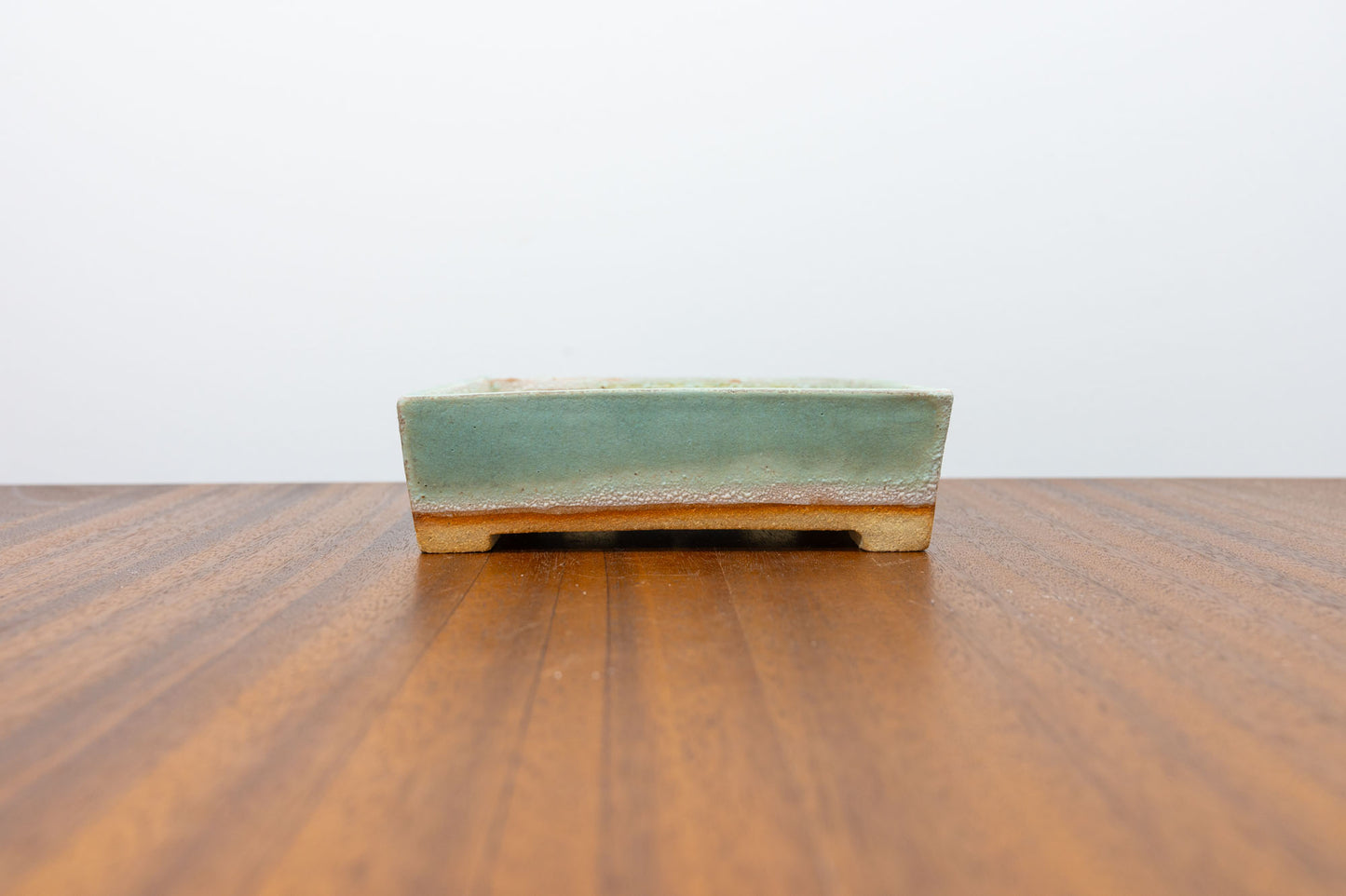 Textured Light Green Rectangular Bonsai Pot 12.5cm