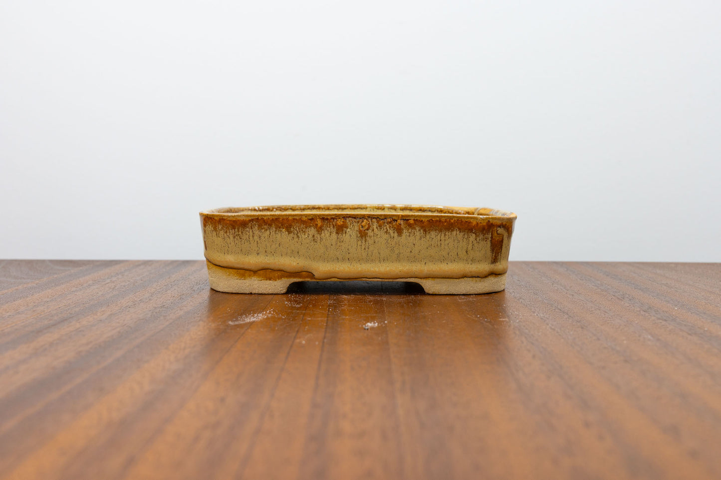 Topaz Curved Rectangular Ceramic Bonsai Pot 15cm