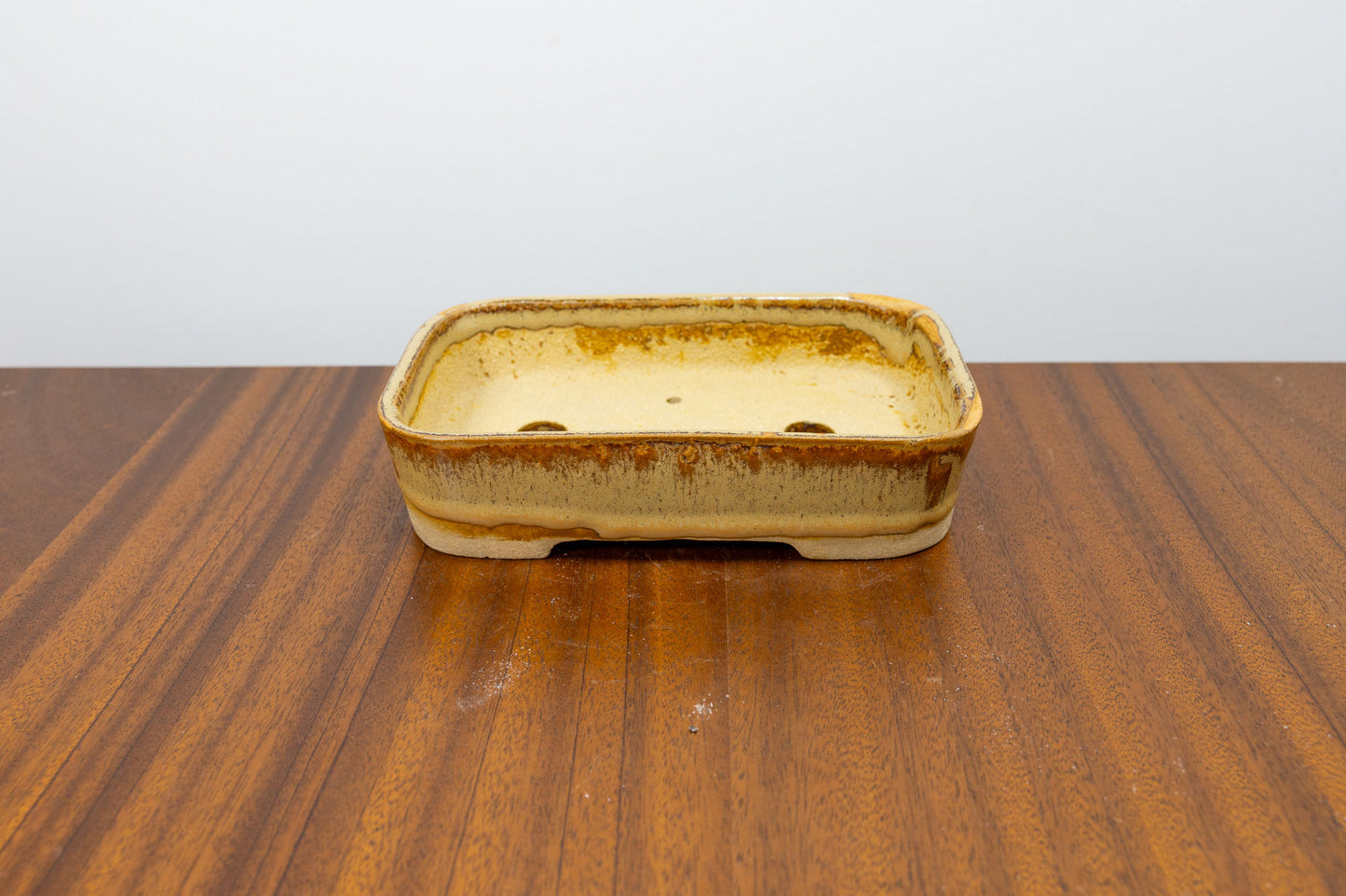 Topaz Curved Rectangular Ceramic Bonsai Pot 15cm