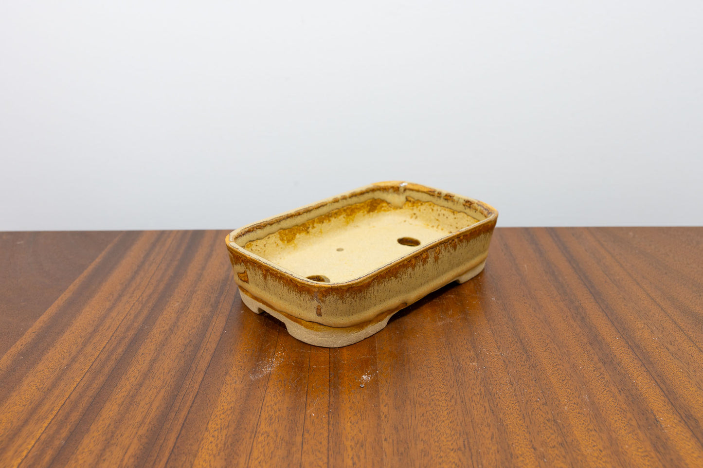 Topaz Curved Rectangular Ceramic Bonsai Pot 15cm