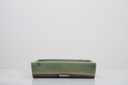 Light Green  Rectangular Ceramic Bonsai 17cm Dish